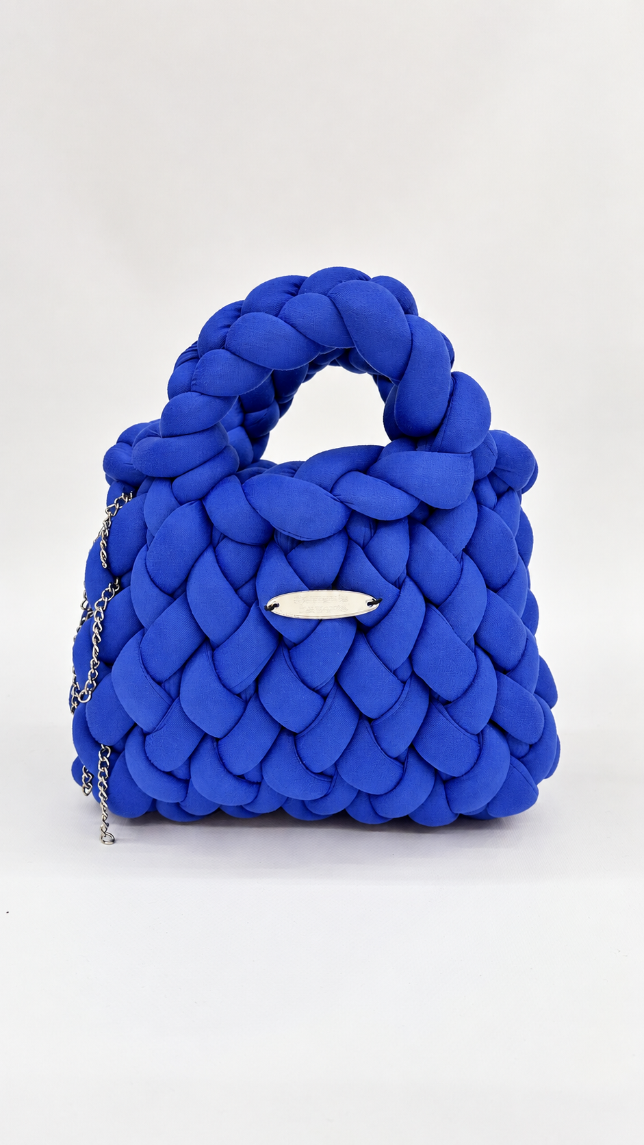 BORSA INTRECCIO ICON BLU ELETTRICO