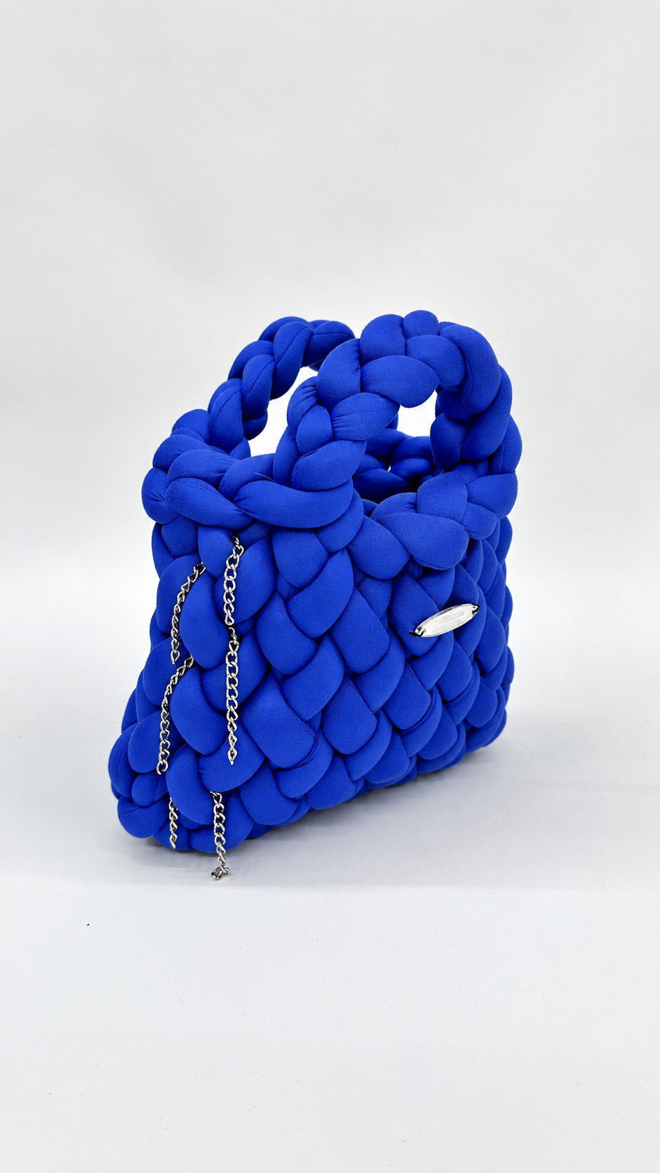 BORSA INTRECCIO ICON BLU ELETTRICO