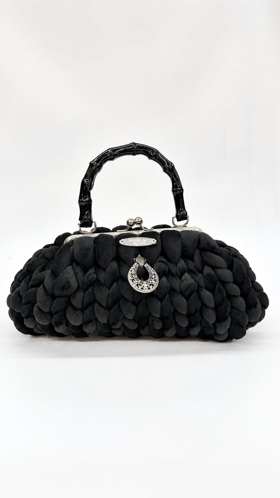 BORSETTA NERA CON CHIUSURA CLIC CLAC