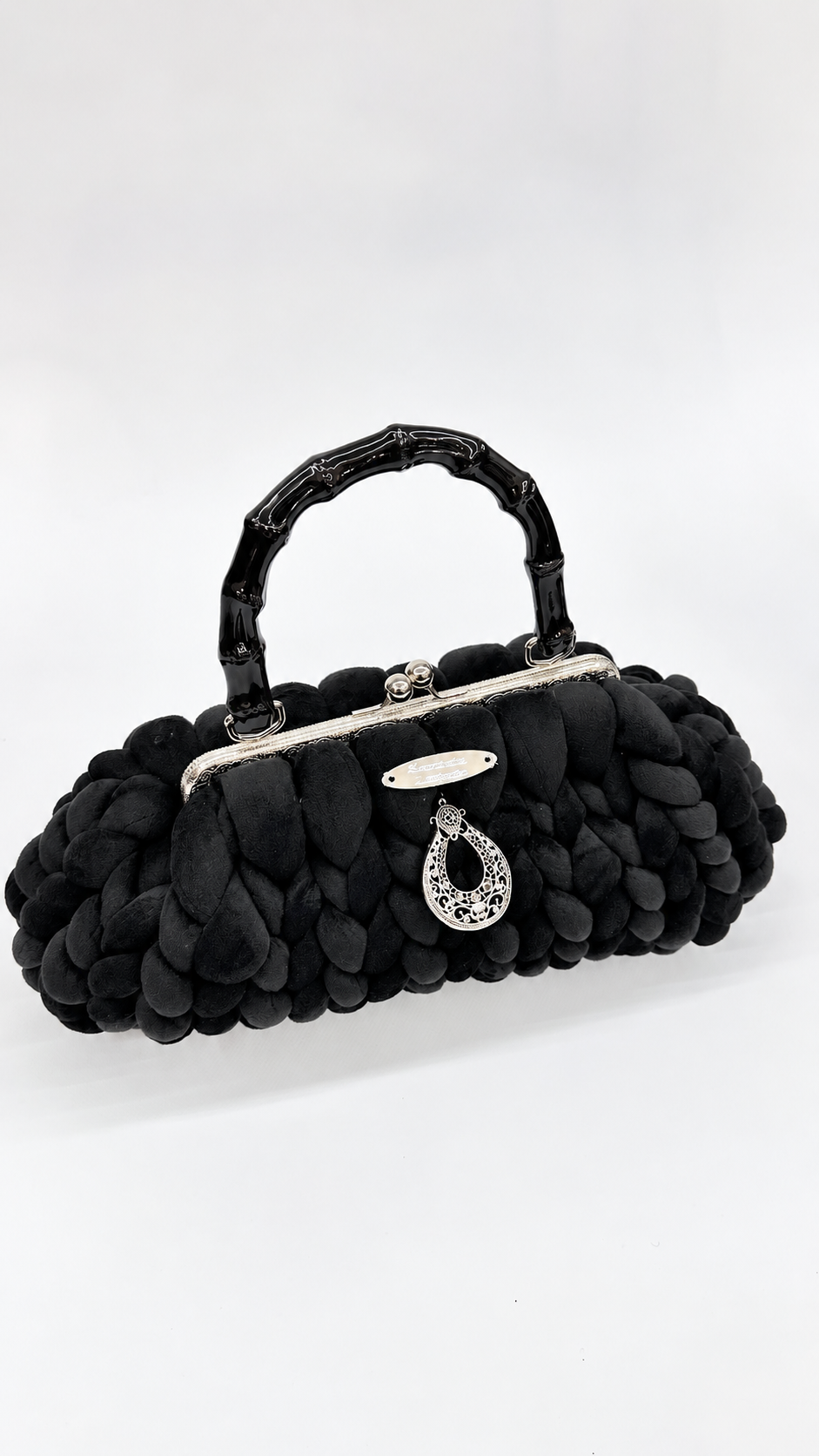 BORSETTA NERA CON CHIUSURA CLIC CLAC