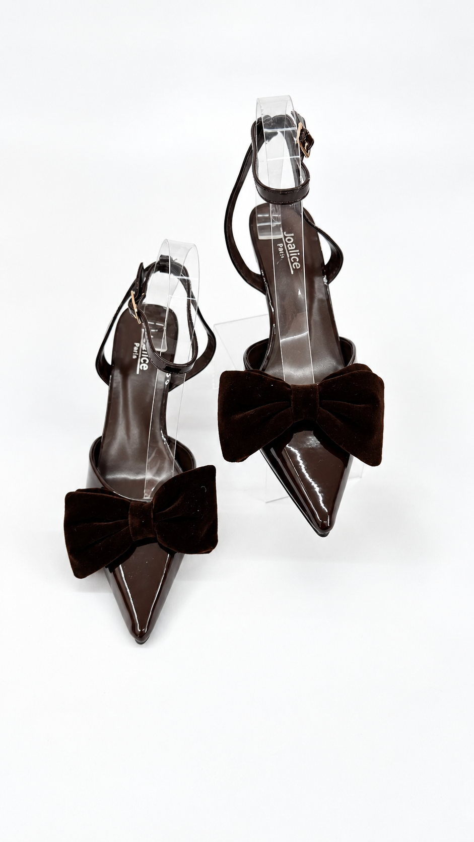 TACCHI LUCIDI CON FIOCCO BROWN (36)