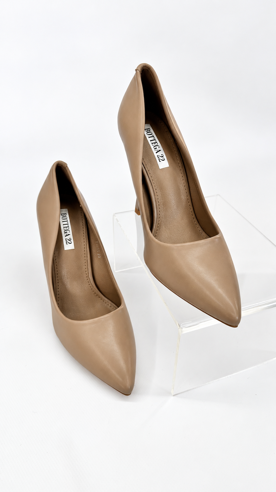 DECOLLETE IN ECOPELLE KAKI
