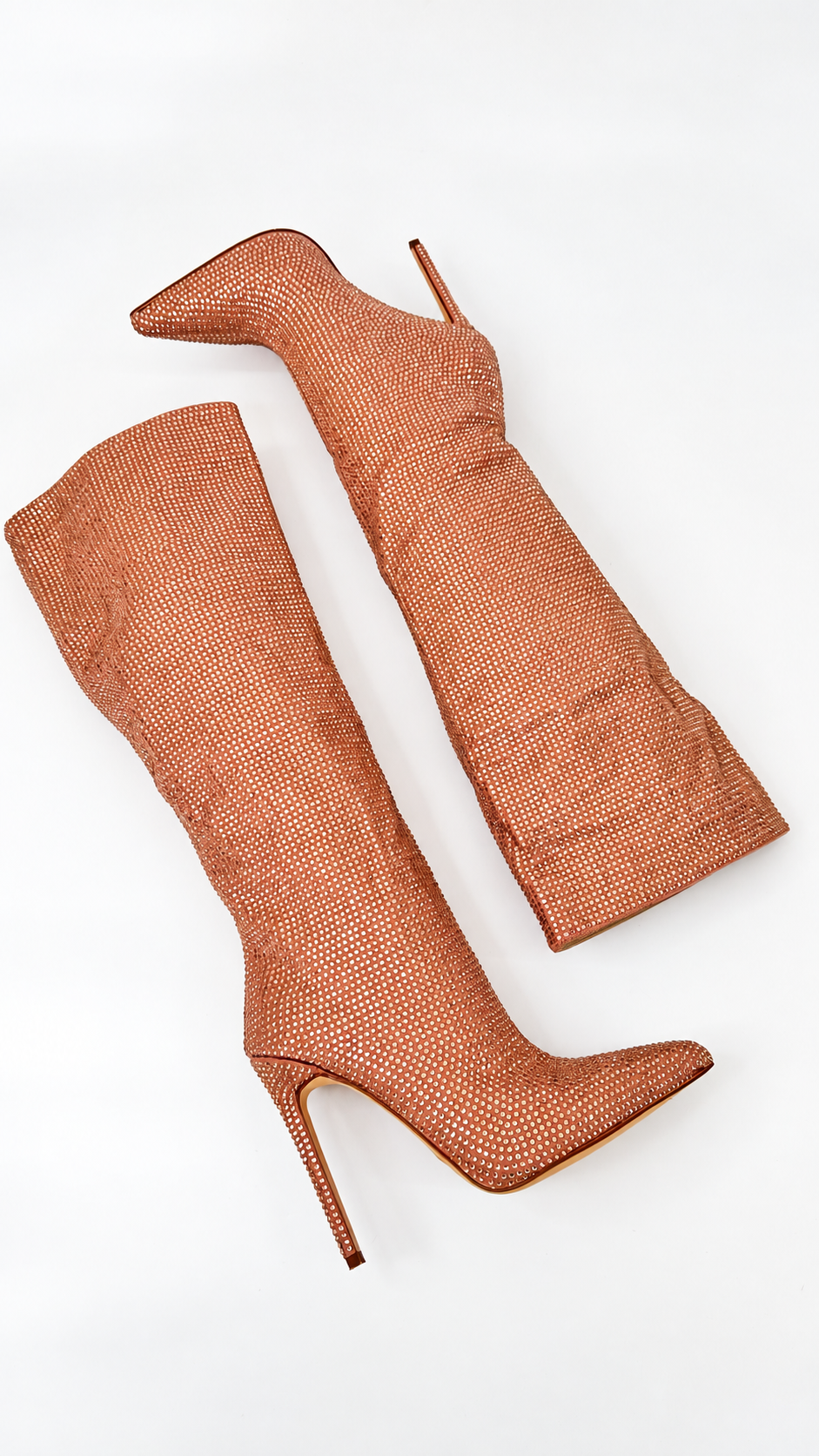 STIVALI STRASS CHAMPAGNE