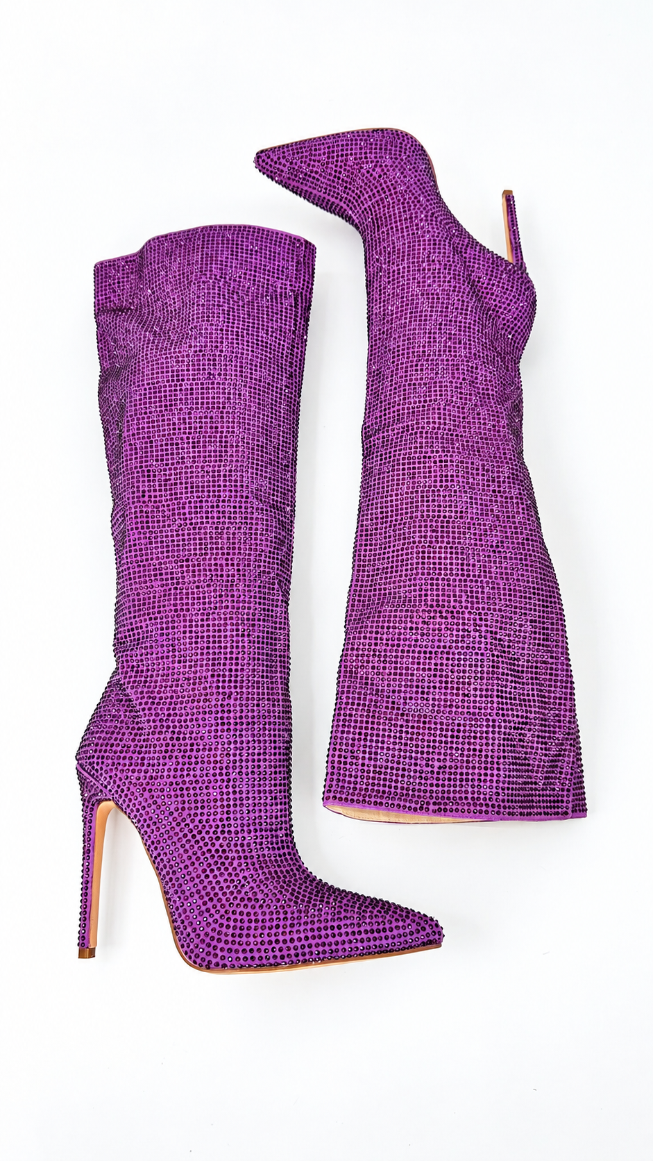 STIVALI STRASS VIOLA