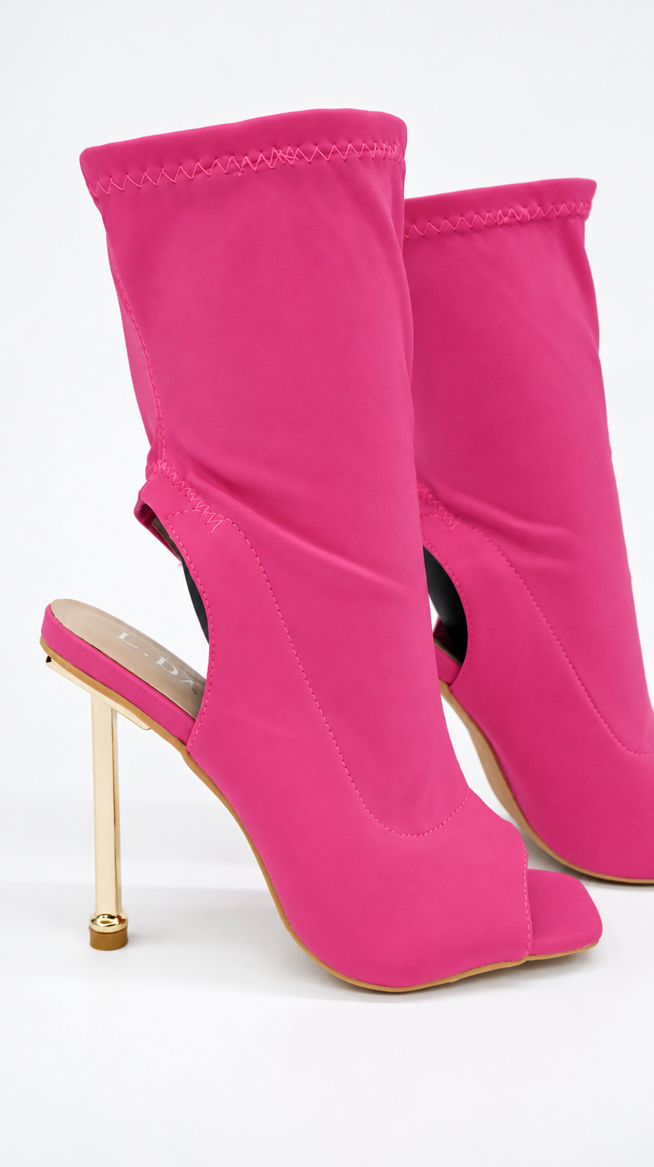 STIVALETTI OPEN TOE FUCSIA