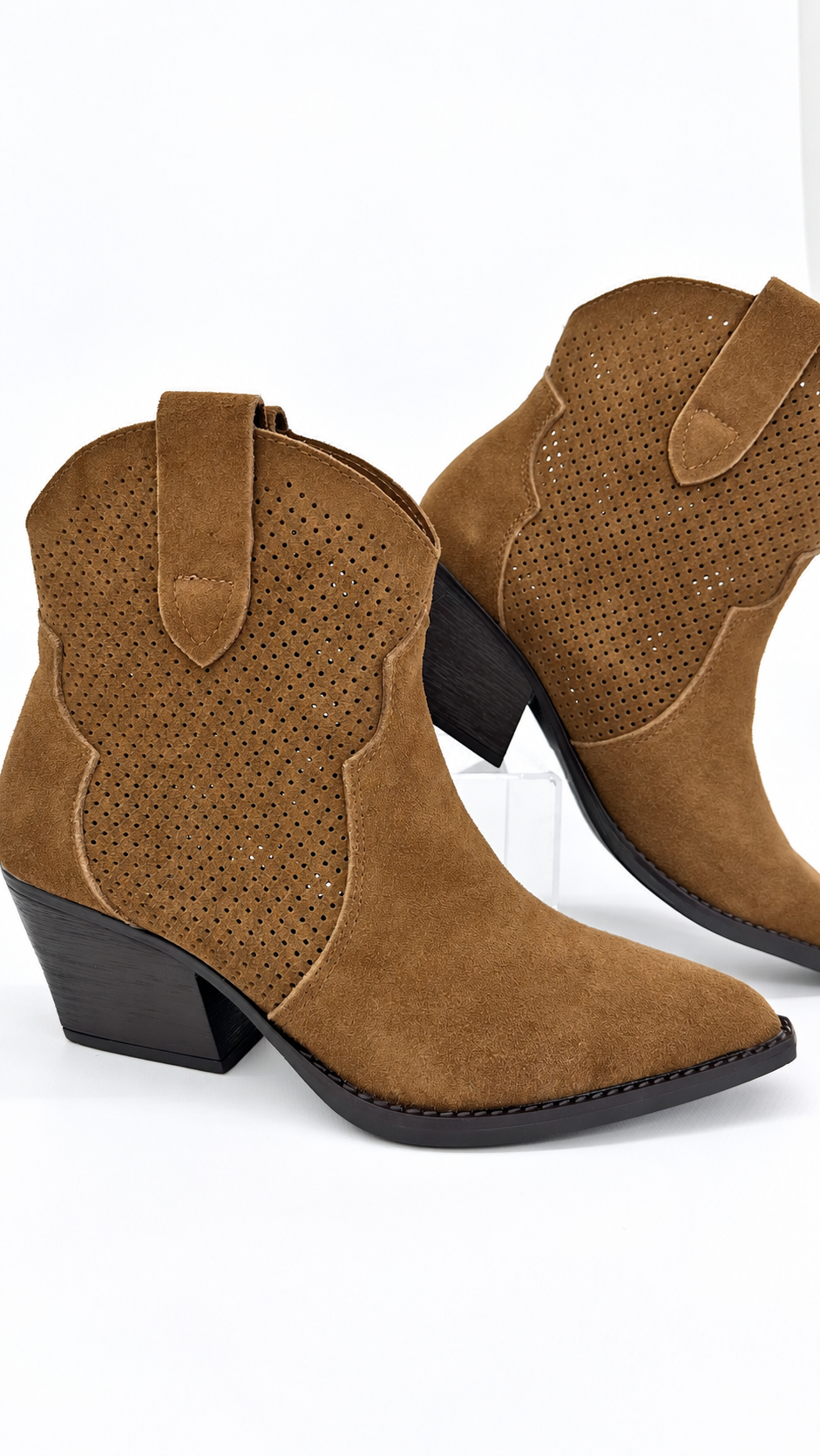TEXANO BASSO TRAFORATO SCAMOSCIATO CAMEL