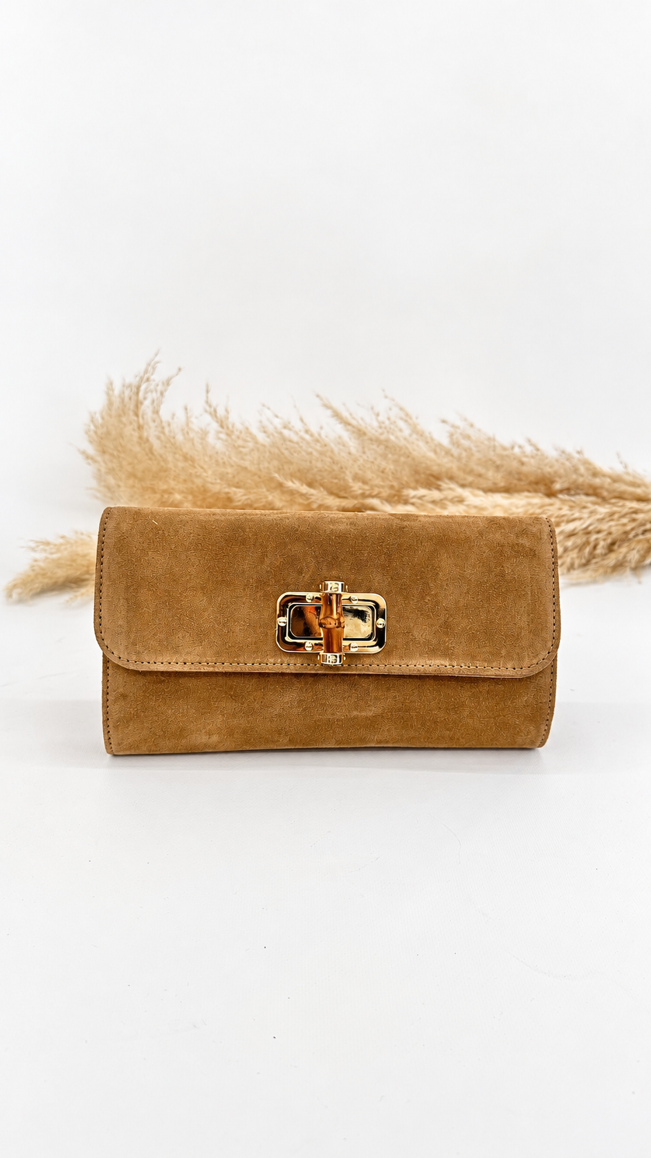 POCHETTE SCAMOSCIATA BAMBOO BEIGE