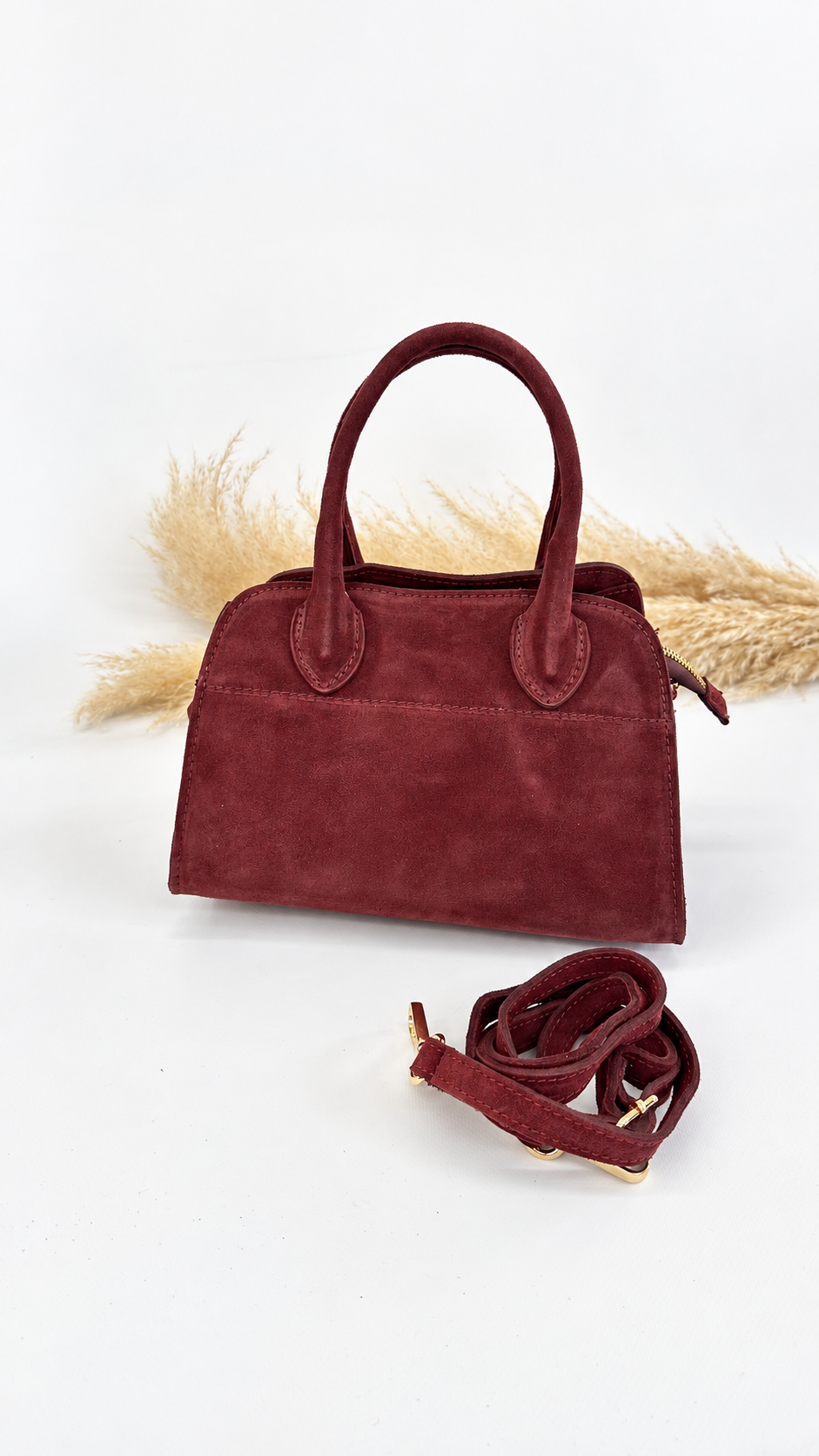 MINI BAULETTO SCAMOSCIATO BORDEAUX