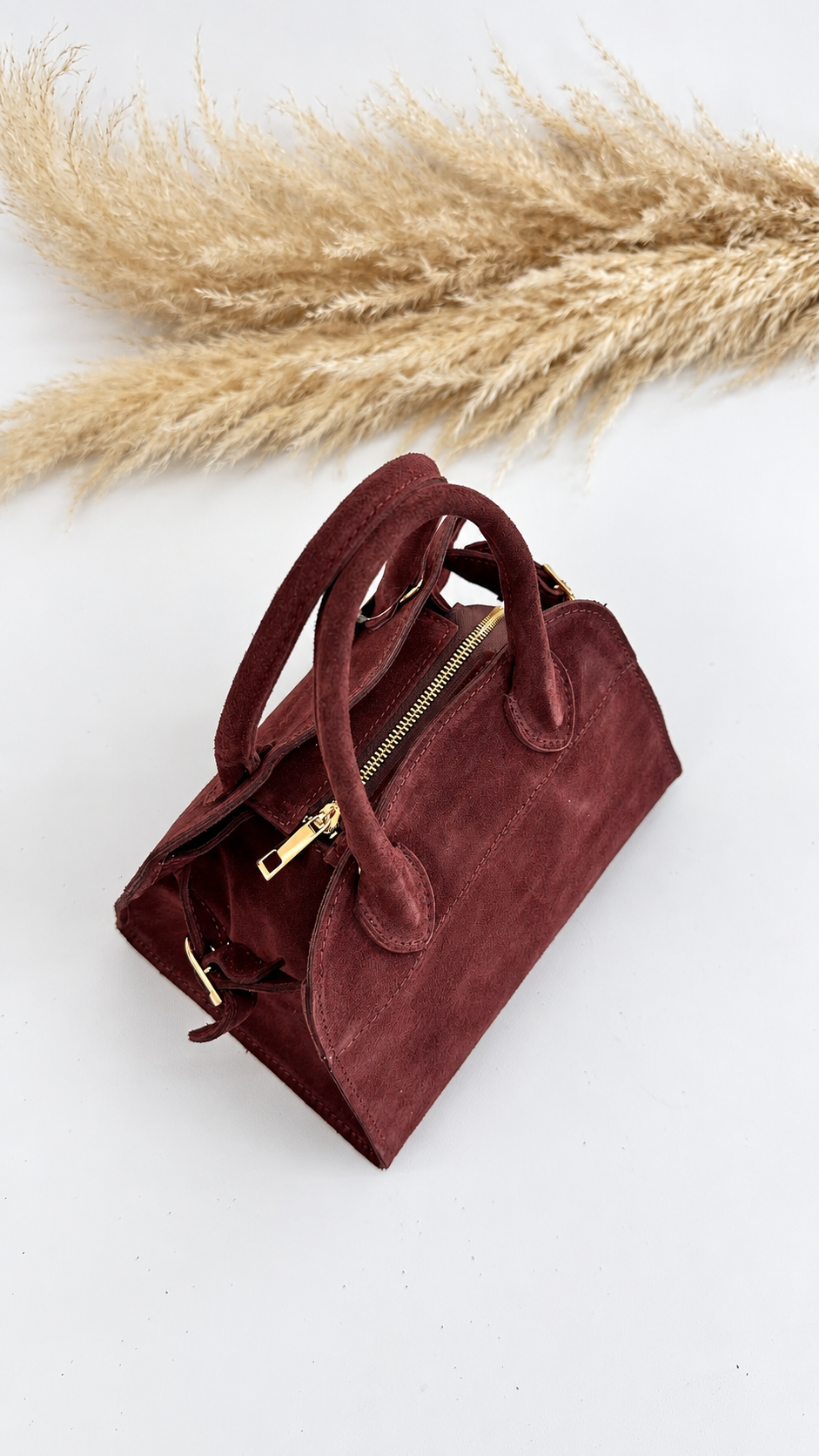 MINI BAULETTO SCAMOSCIATO BORDEAUX
