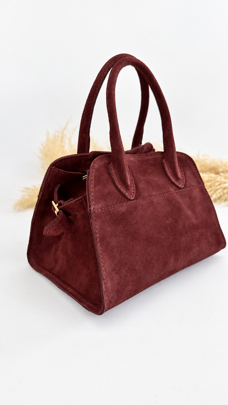 MINI BAULETTO SCAMOSCIATO BORDEAUX