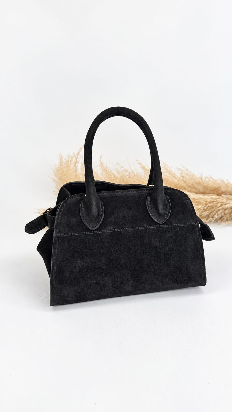 MINI BAULETTO SCAMOSCIATO NERO