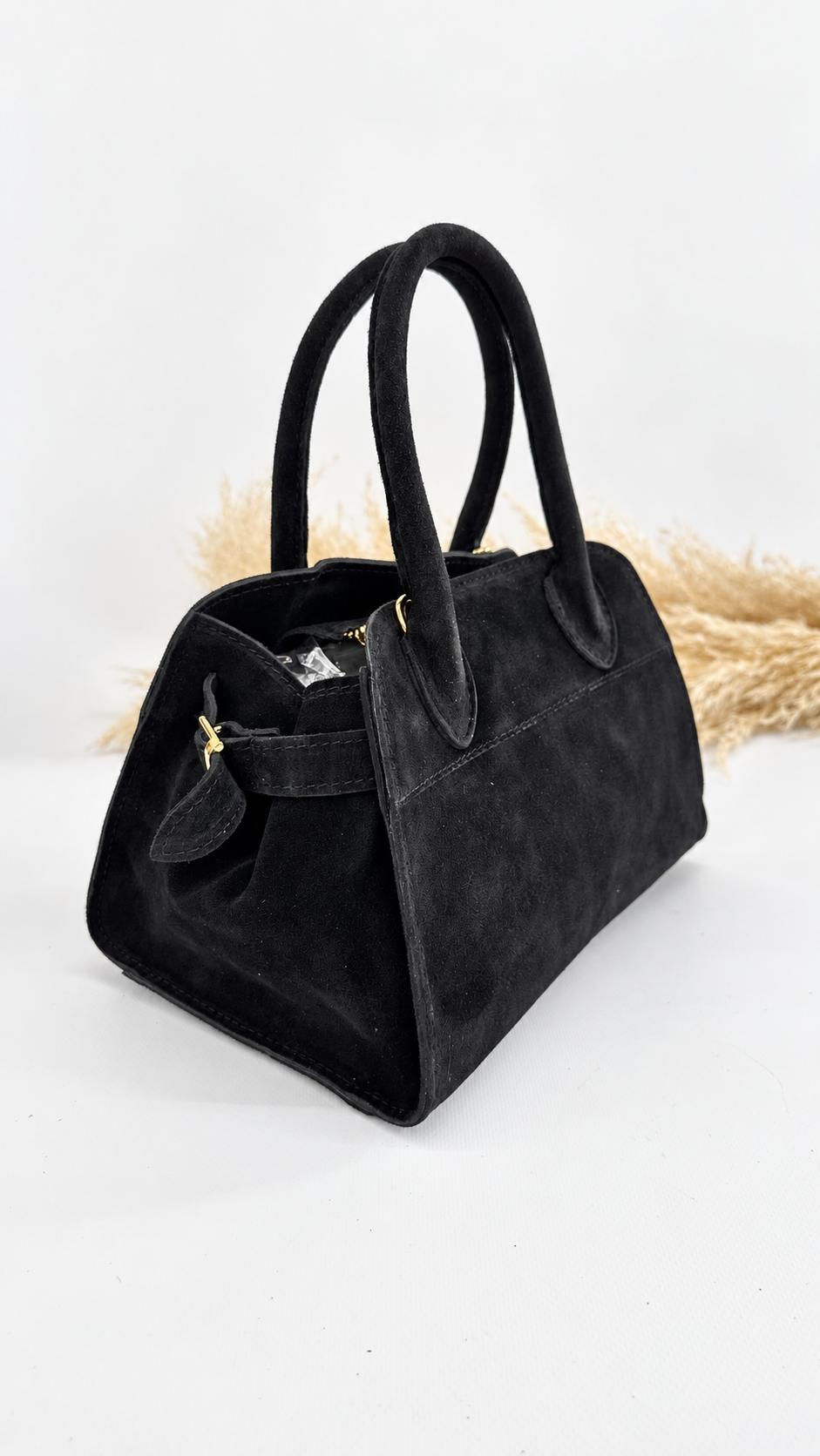 MINI BAULETTO SCAMOSCIATO NERO