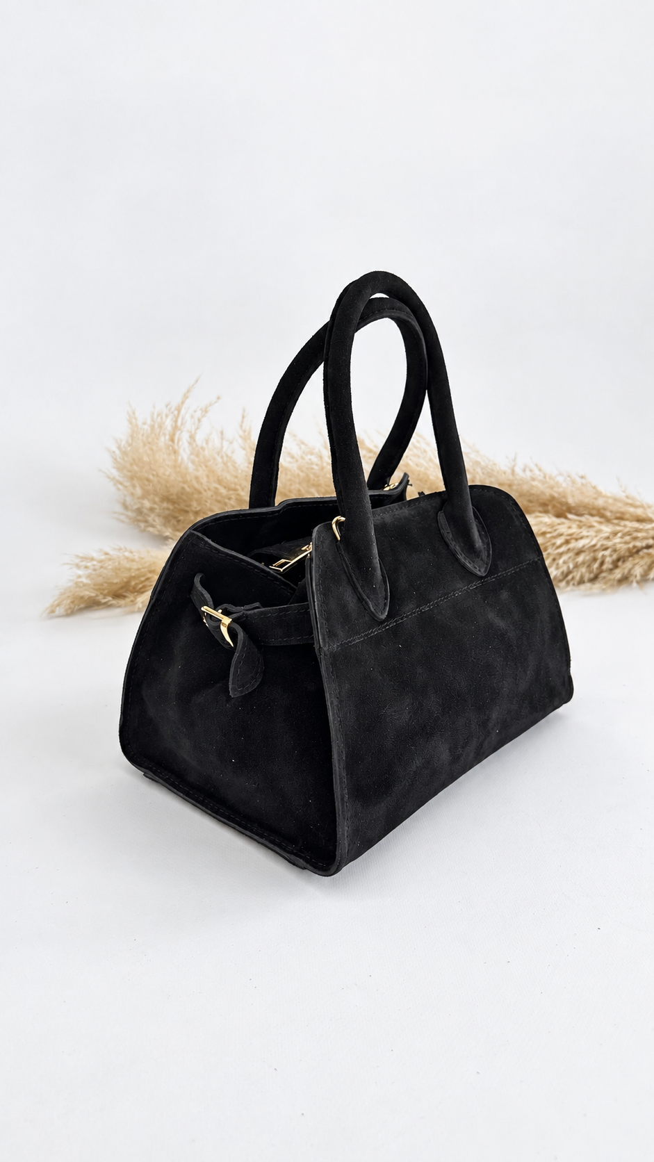 MINI BAULETTO SCAMOSCIATO NERO