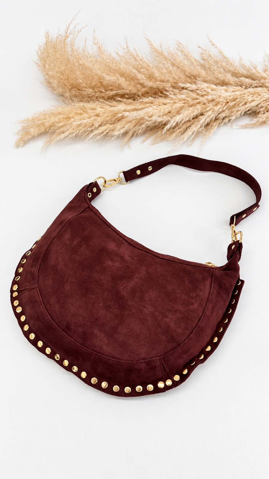 BORSA MOON CON BORCHIE BORDEAUX