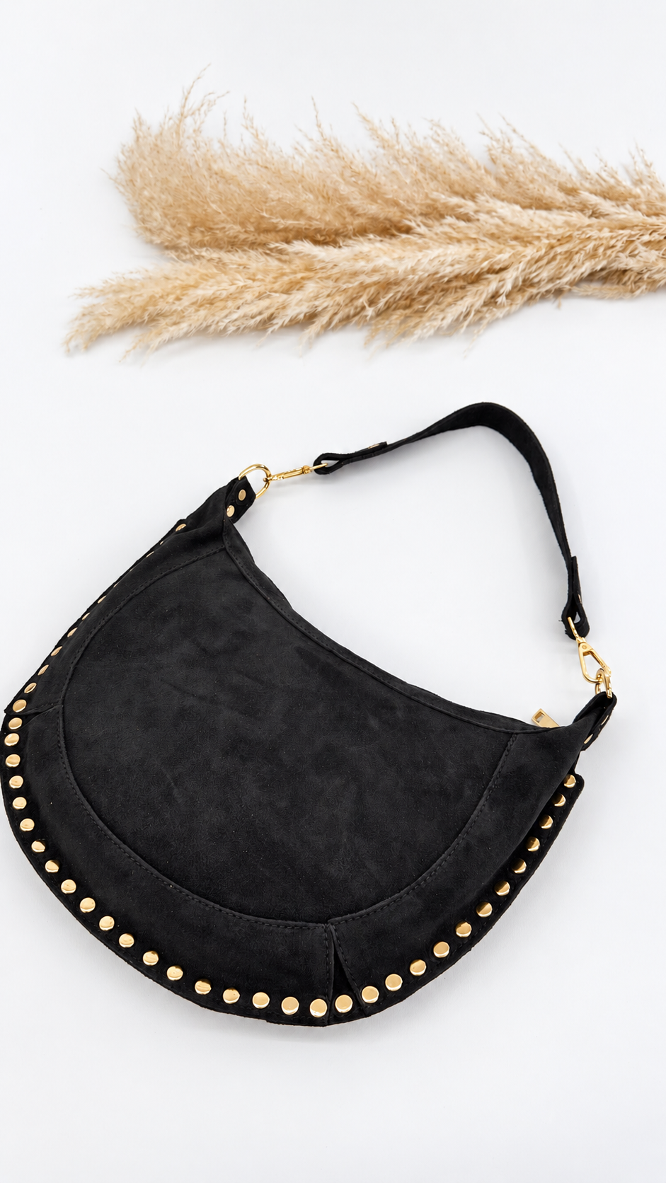 BORSA MOON CON BORCHIE NERA