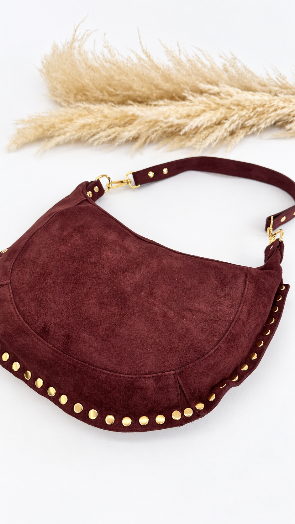 BORSA MOON CON BORCHIE BORDEAUX