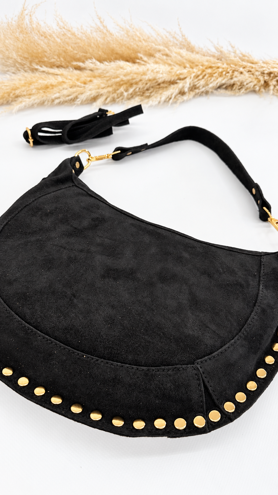 BORSA MOON CON BORCHIE NERA