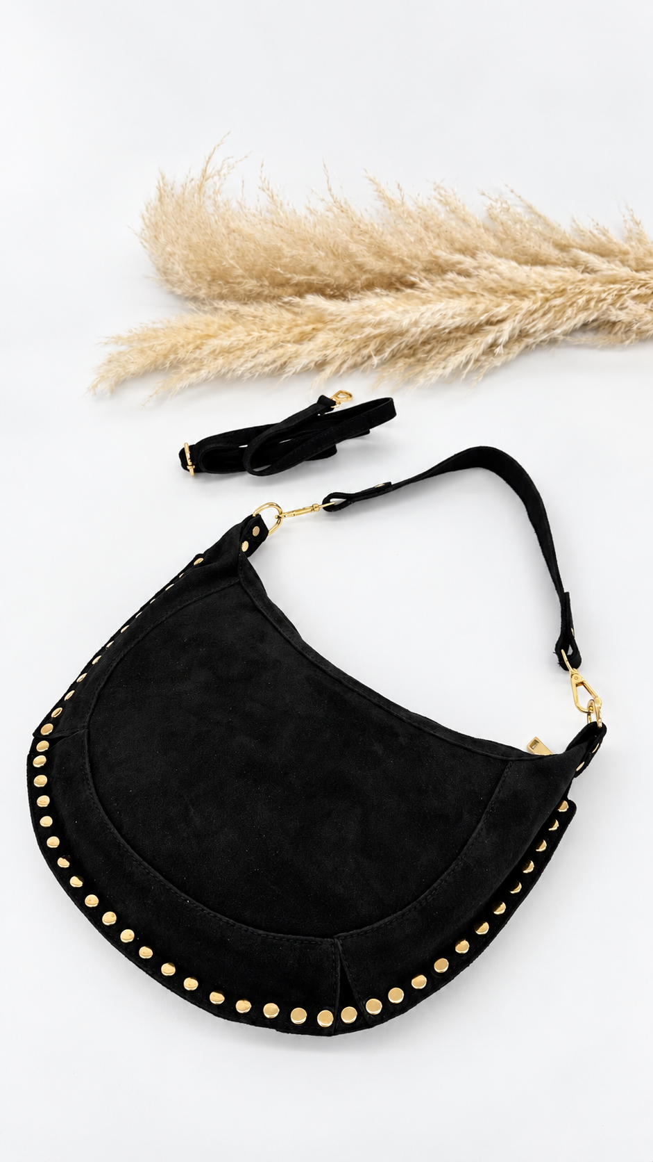 BORSA MOON CON BORCHIE NERA