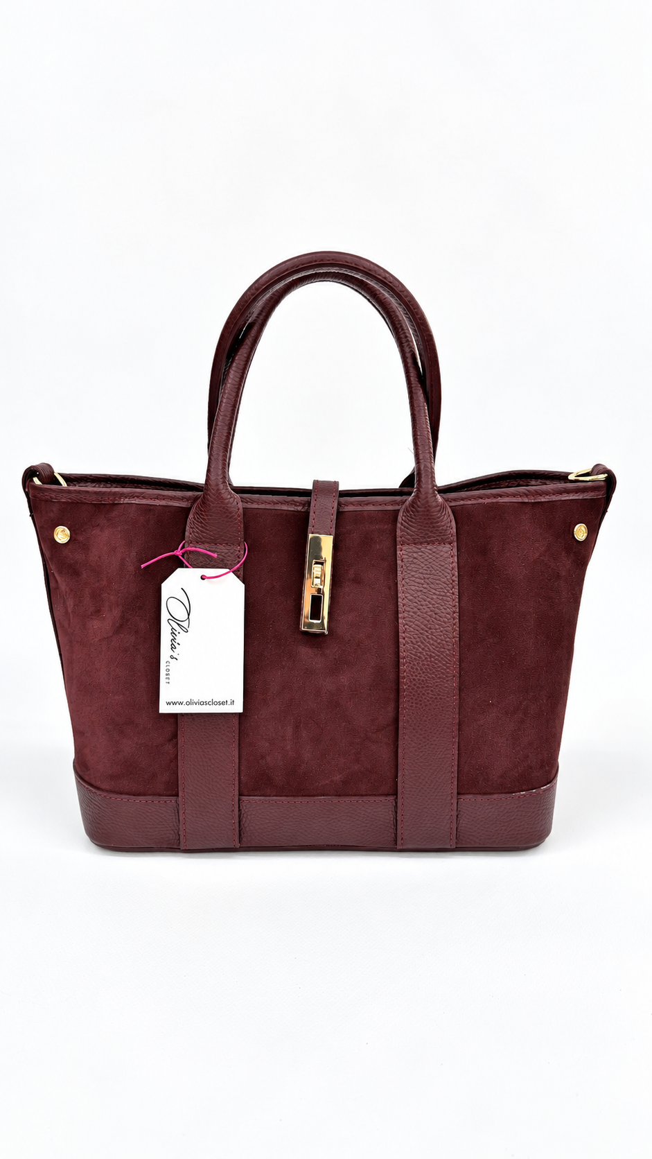BORSA BAULETTO SCAMOSCIATA BORDEAUX