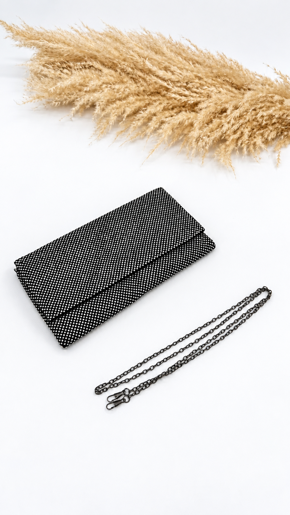 POCHETTE SHINE NERA