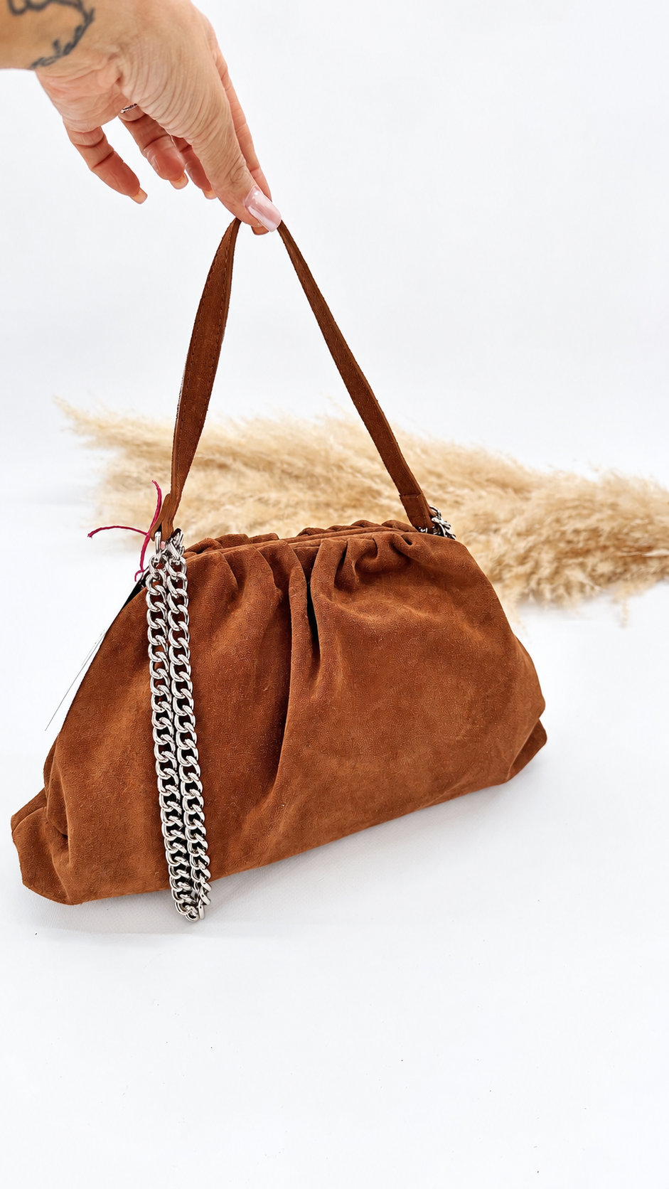 CLUTCH SCAMOSCIATA CAMEL