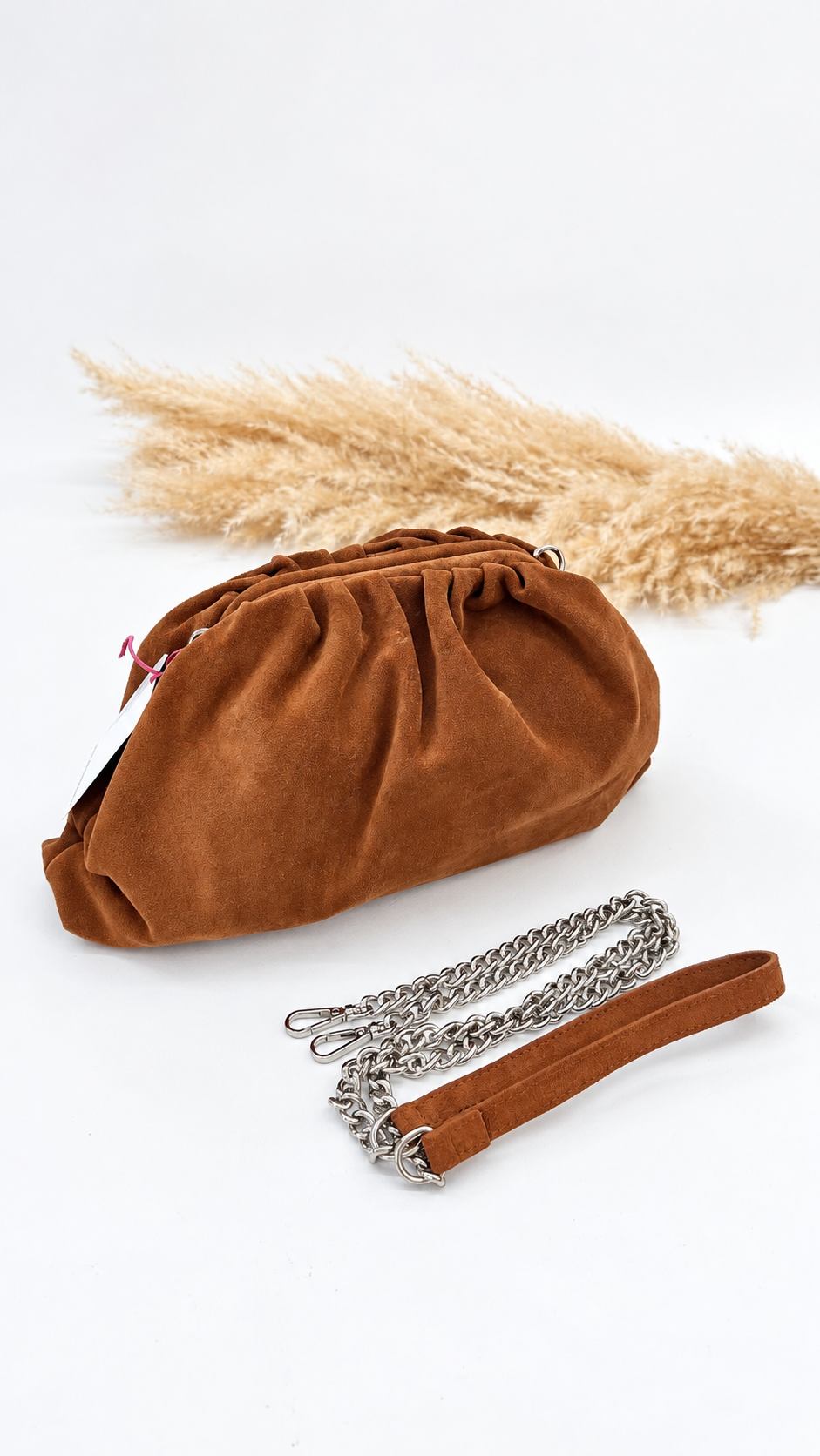 CLUTCH SCAMOSCIATA CAMEL