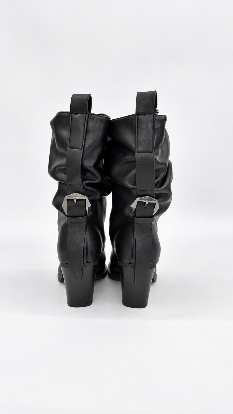 TEXANO BASSO ECOPELLE CON FIBBIA NERO