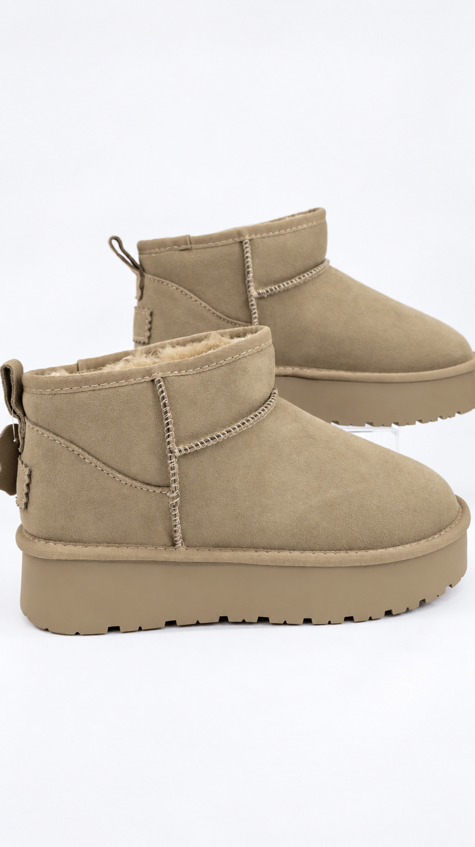 STIVALETTI TAUPE PLATFORM