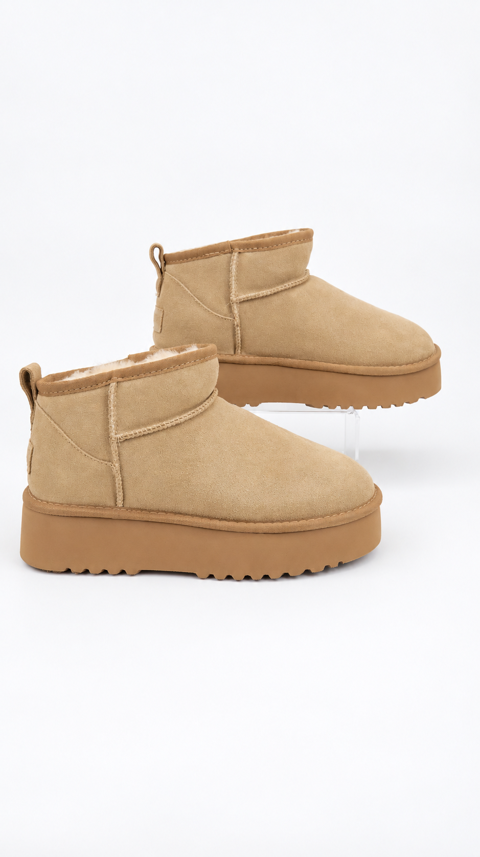 STIVALETTI BEIGE PLATFORM
