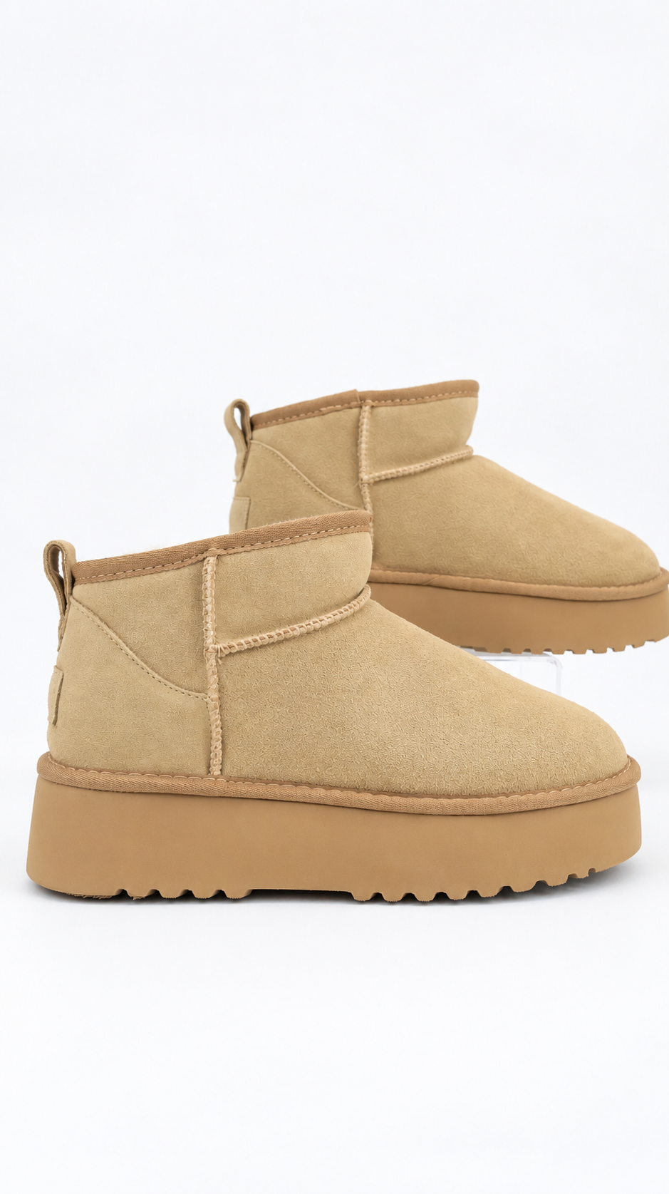 STIVALETTI BEIGE PLATFORM