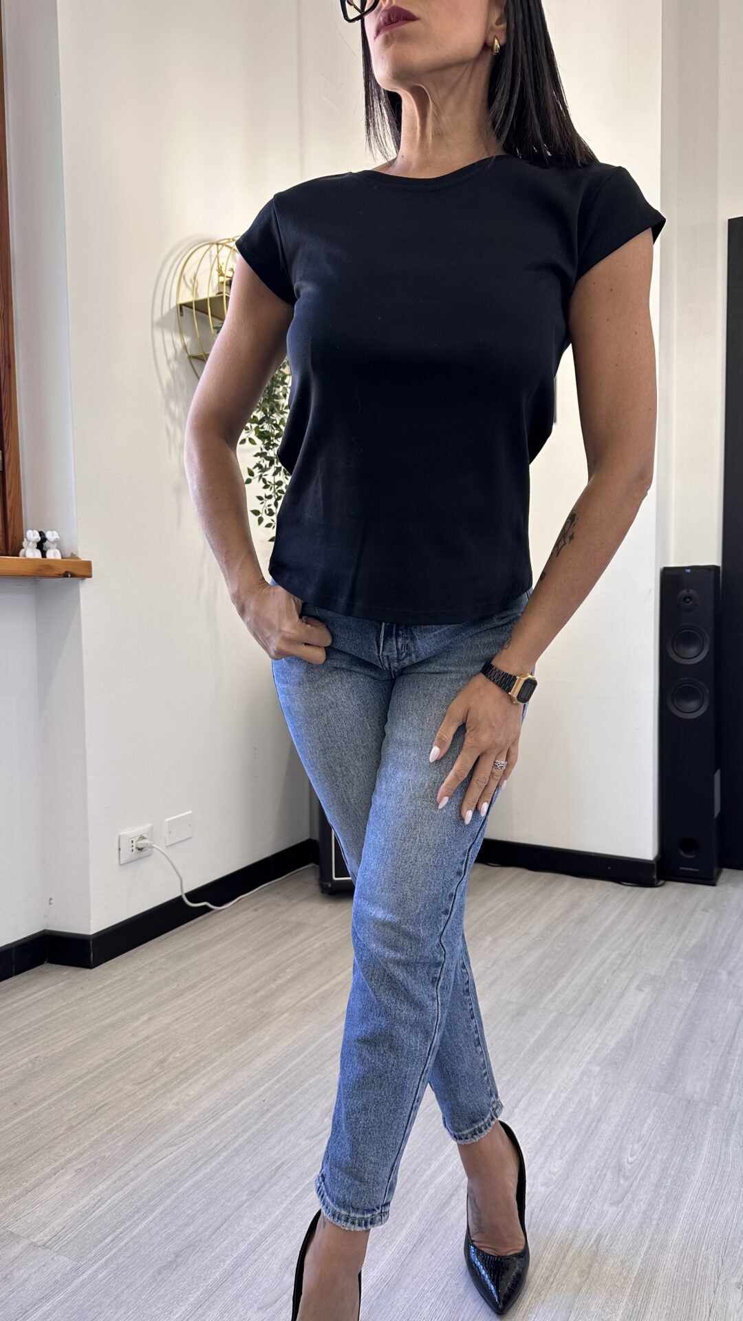 T-SHIRT NERA SLIM