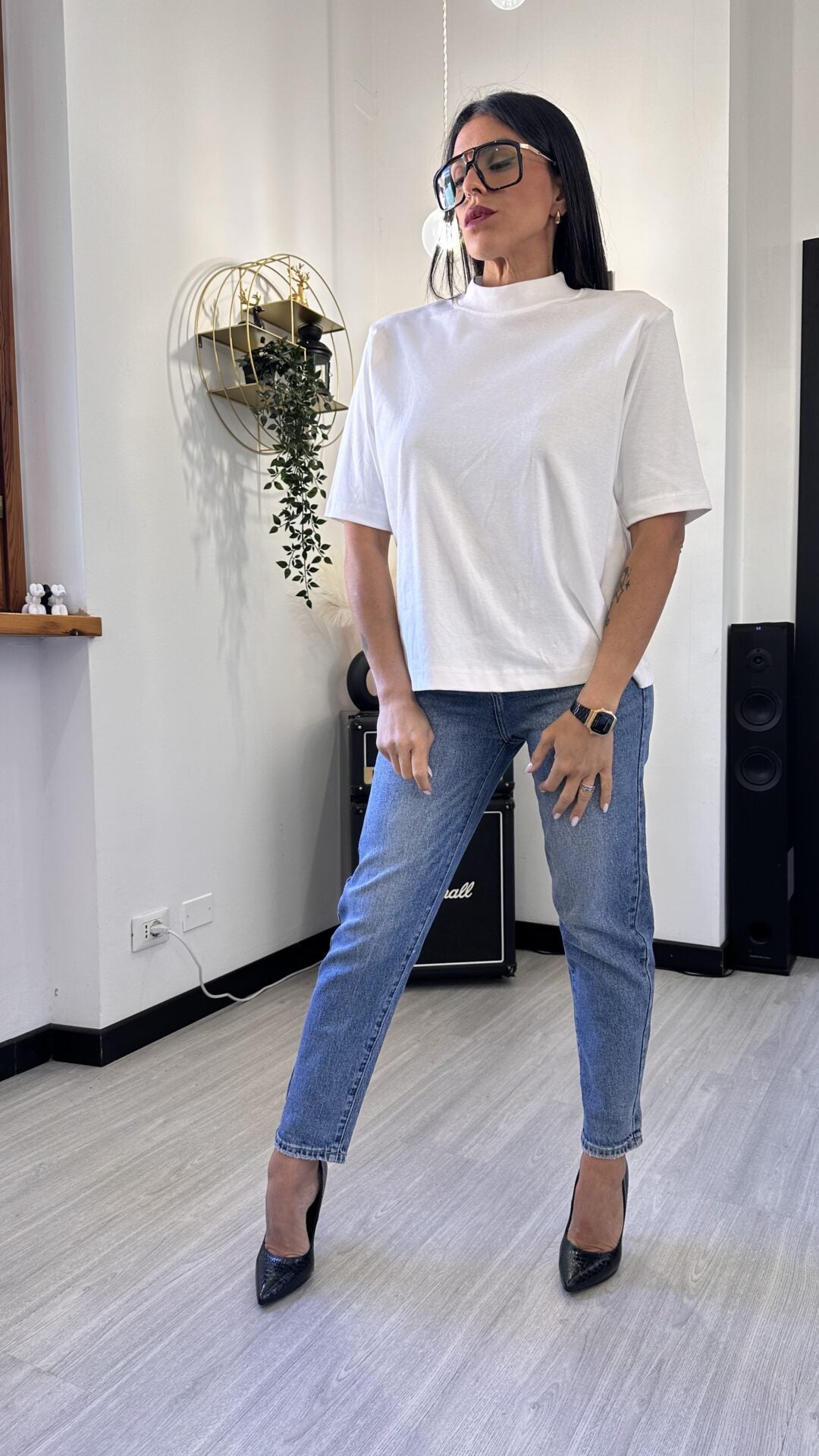 T-SHIRT TAGLIO UOMO BIANCA