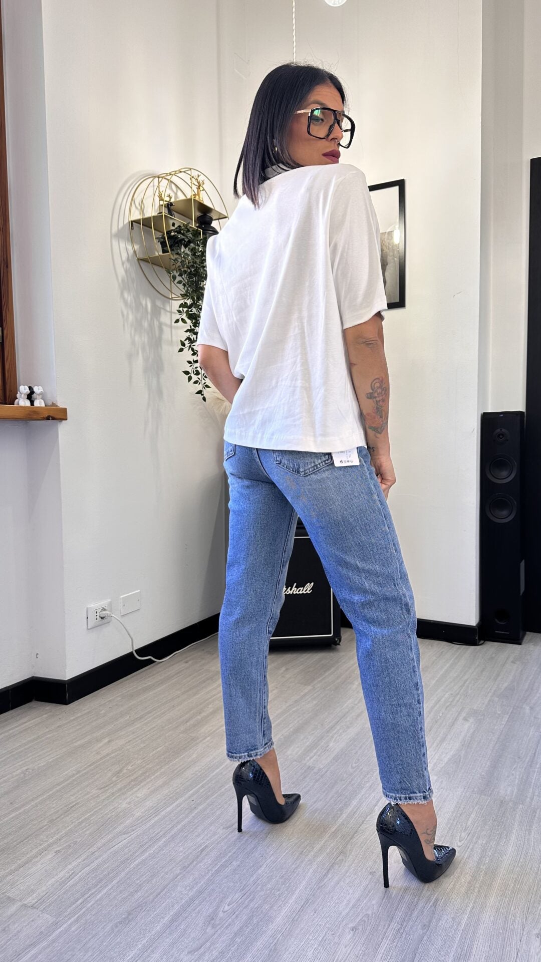 T-SHIRT TAGLIO UOMO BIANCA