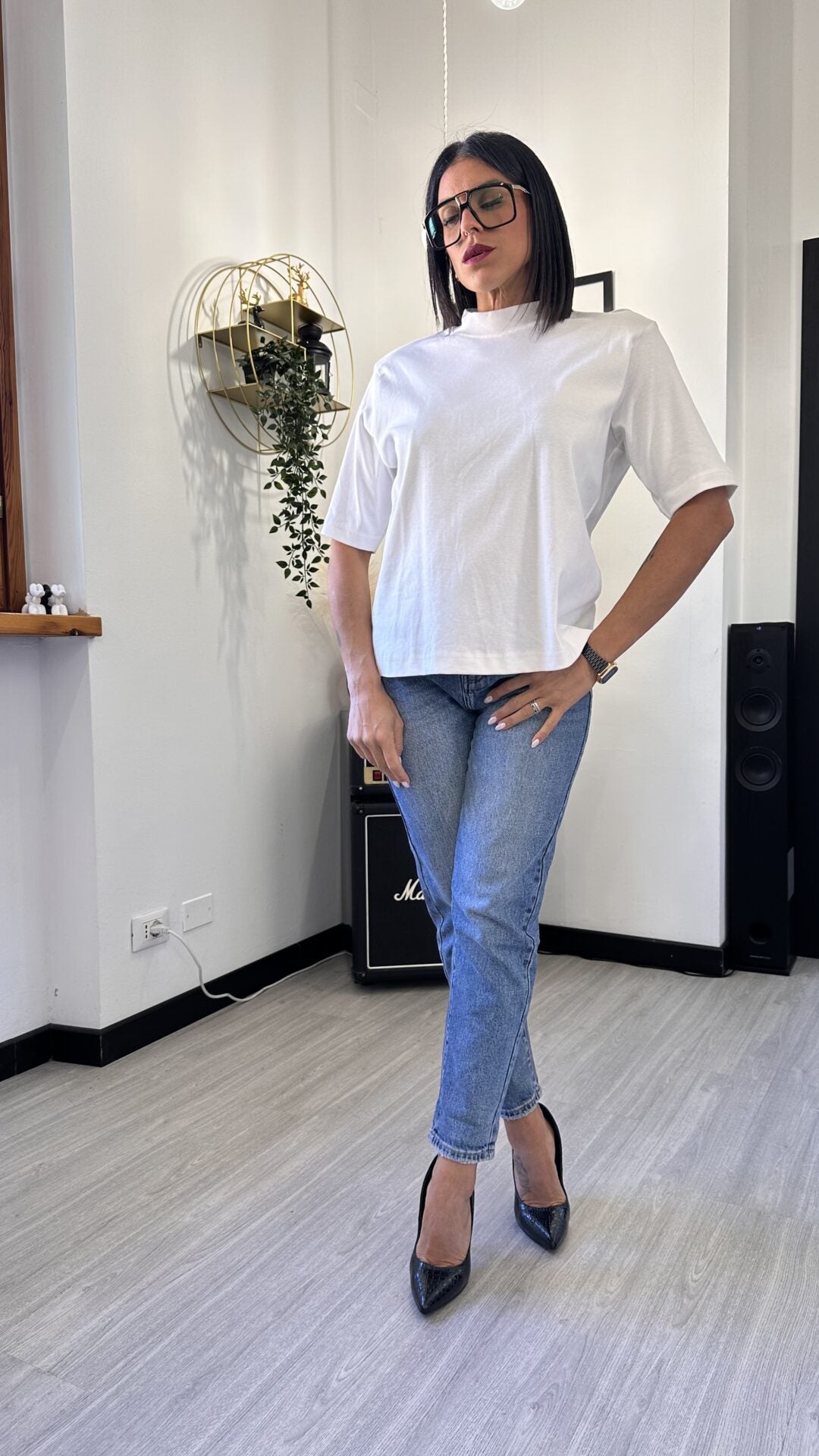 T-SHIRT TAGLIO UOMO BIANCA