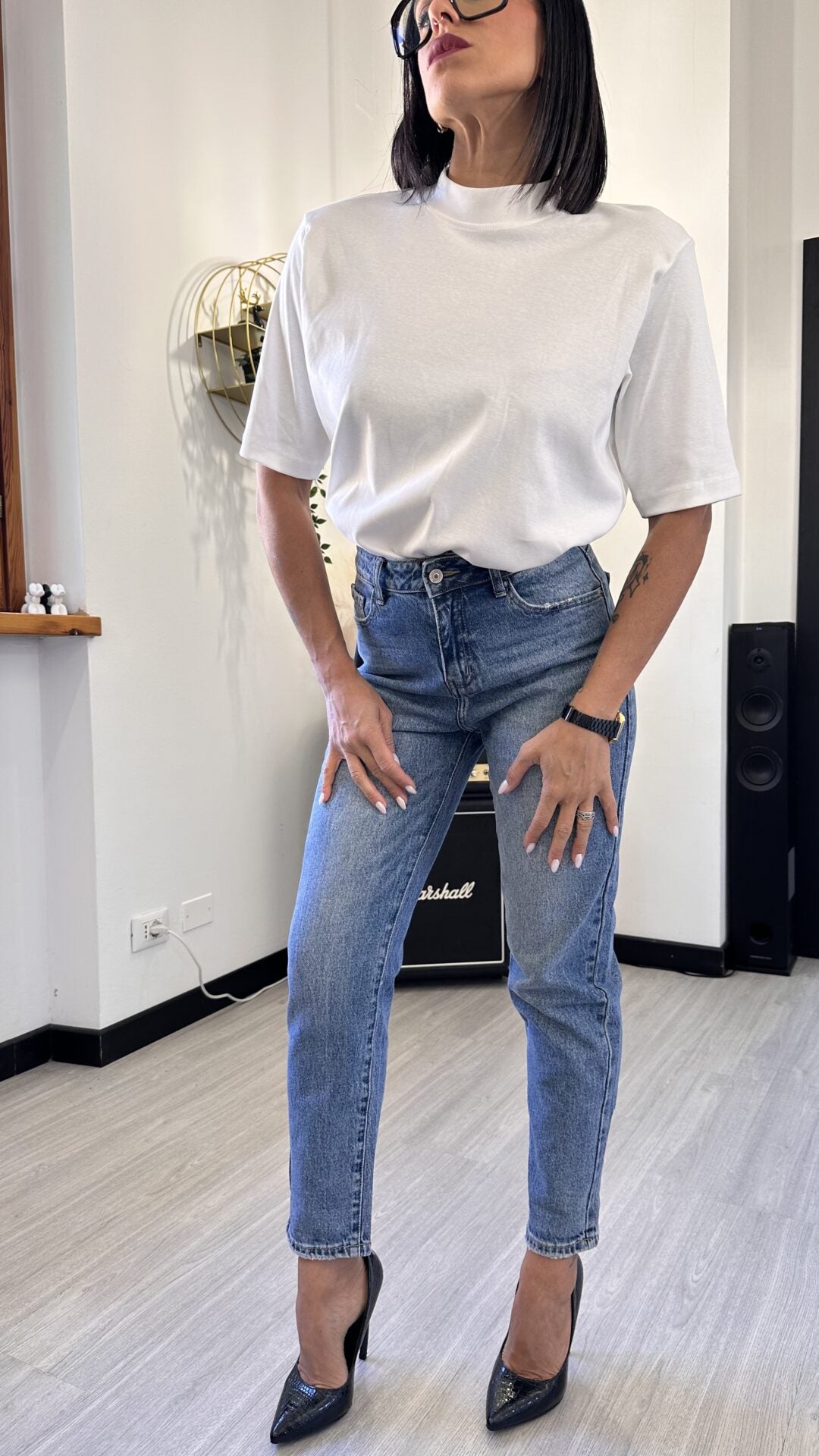 T-SHIRT TAGLIO UOMO BIANCA
