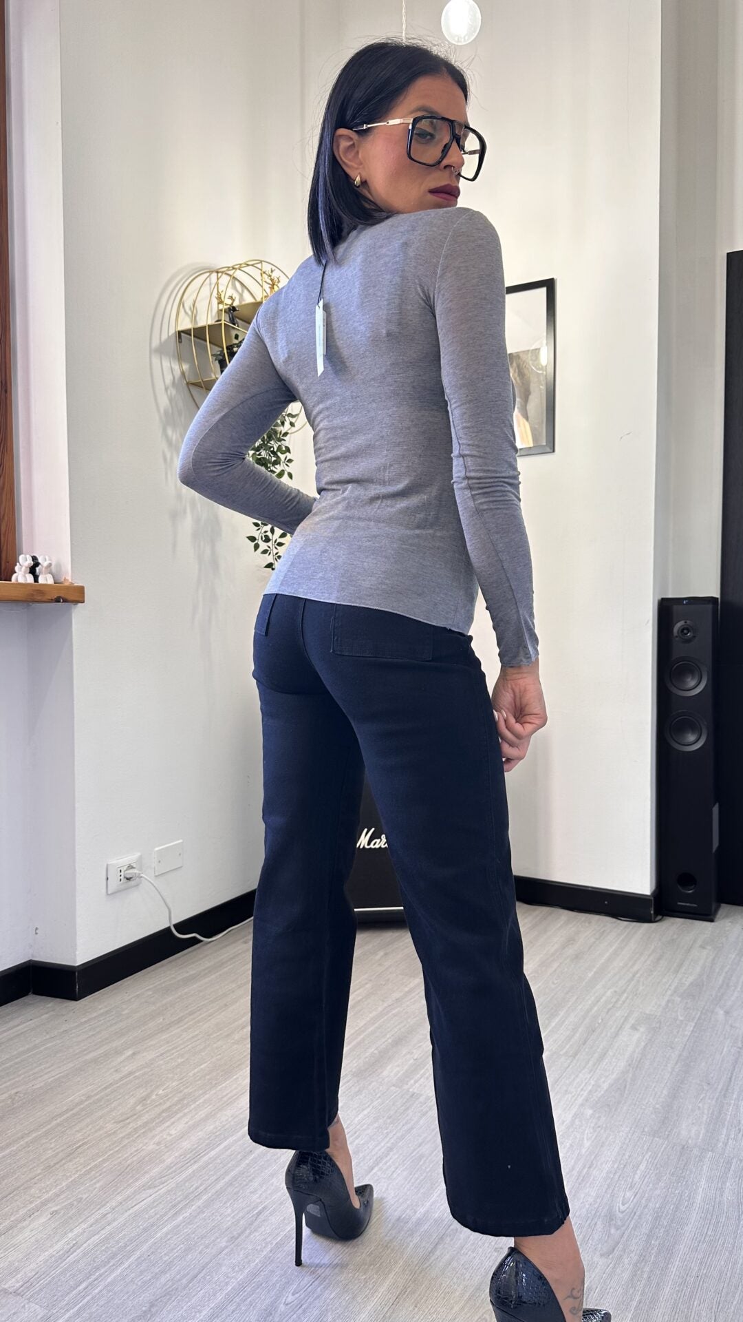 MAGLIA IN CASHMERE GRIGIA