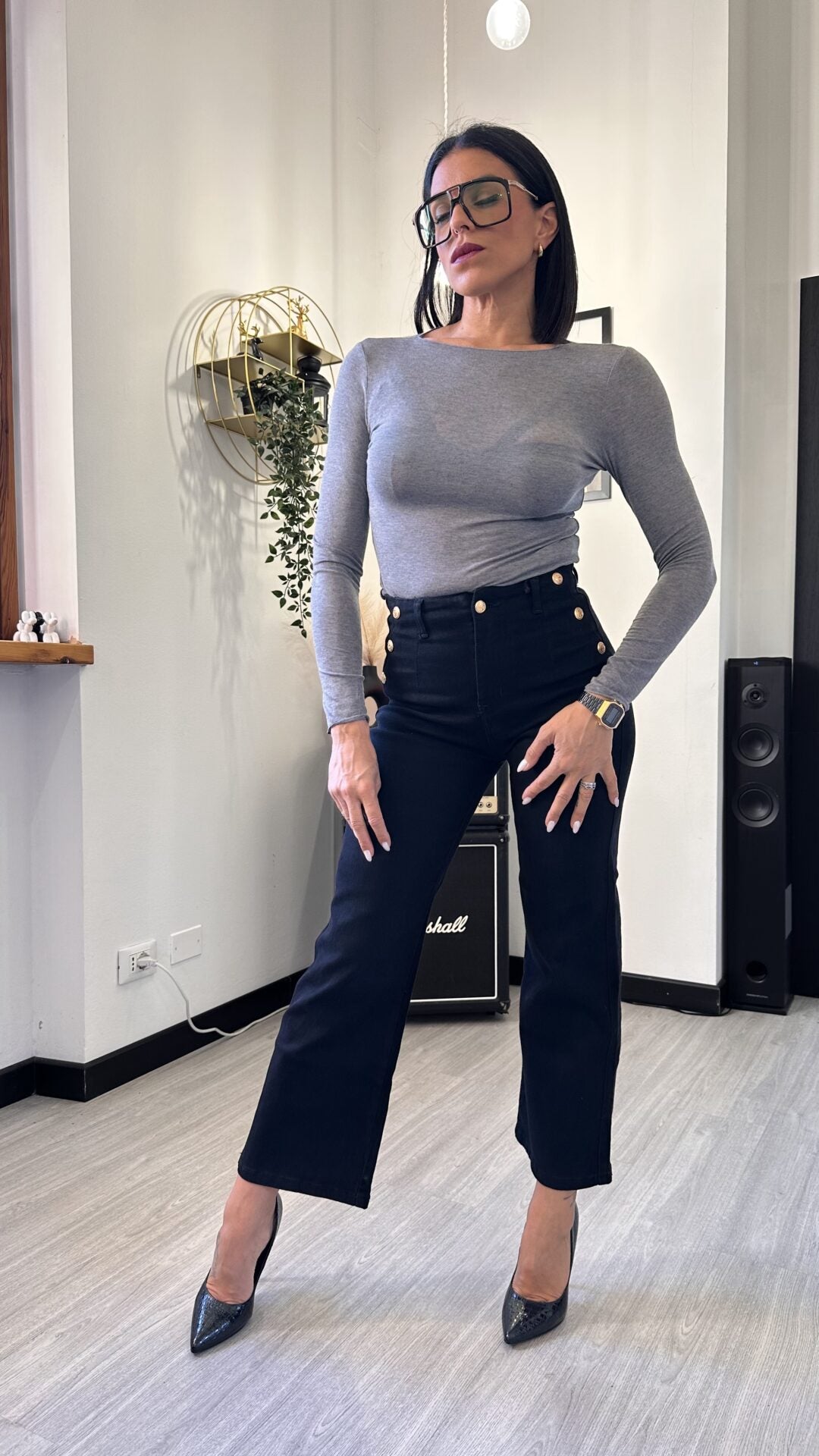 MAGLIA IN CASHMERE GRIGIA
