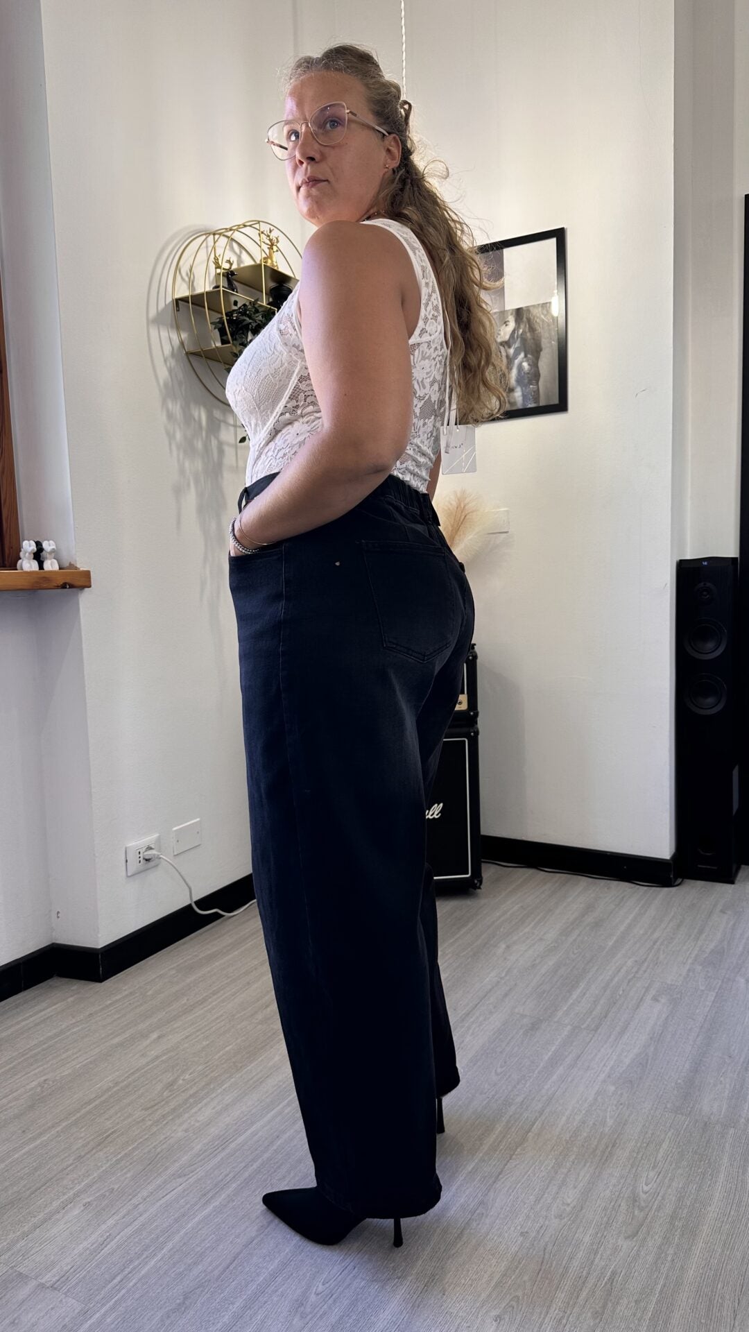 0084 JEANS BALOON NERO