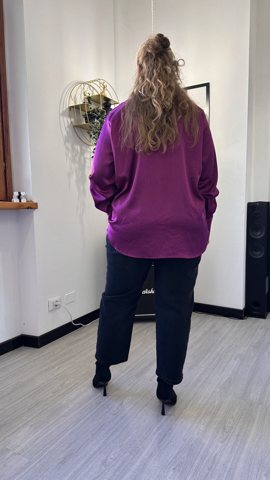 CAMICIA SATIN LISCIA CICLAMINO