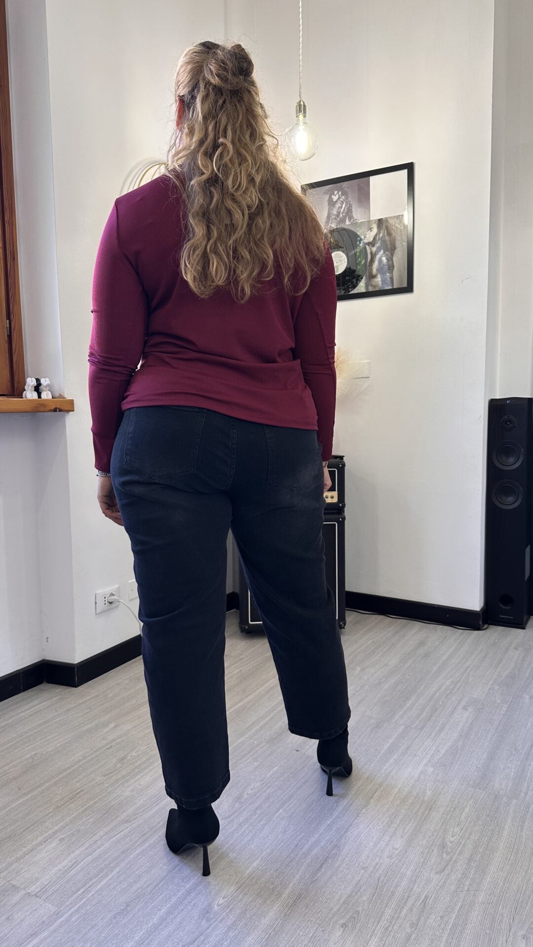 MAGLIETTA CON FIOCCO BORDEAUX