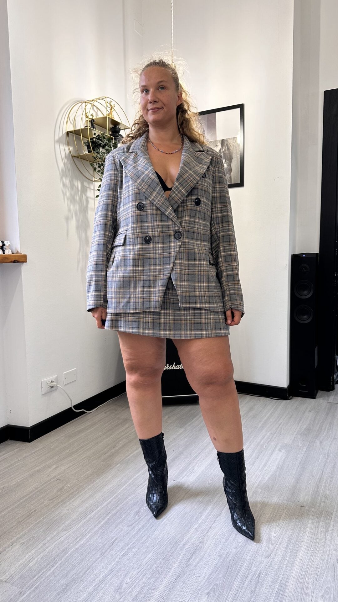 COORDINATO TARTAN GRIGIO