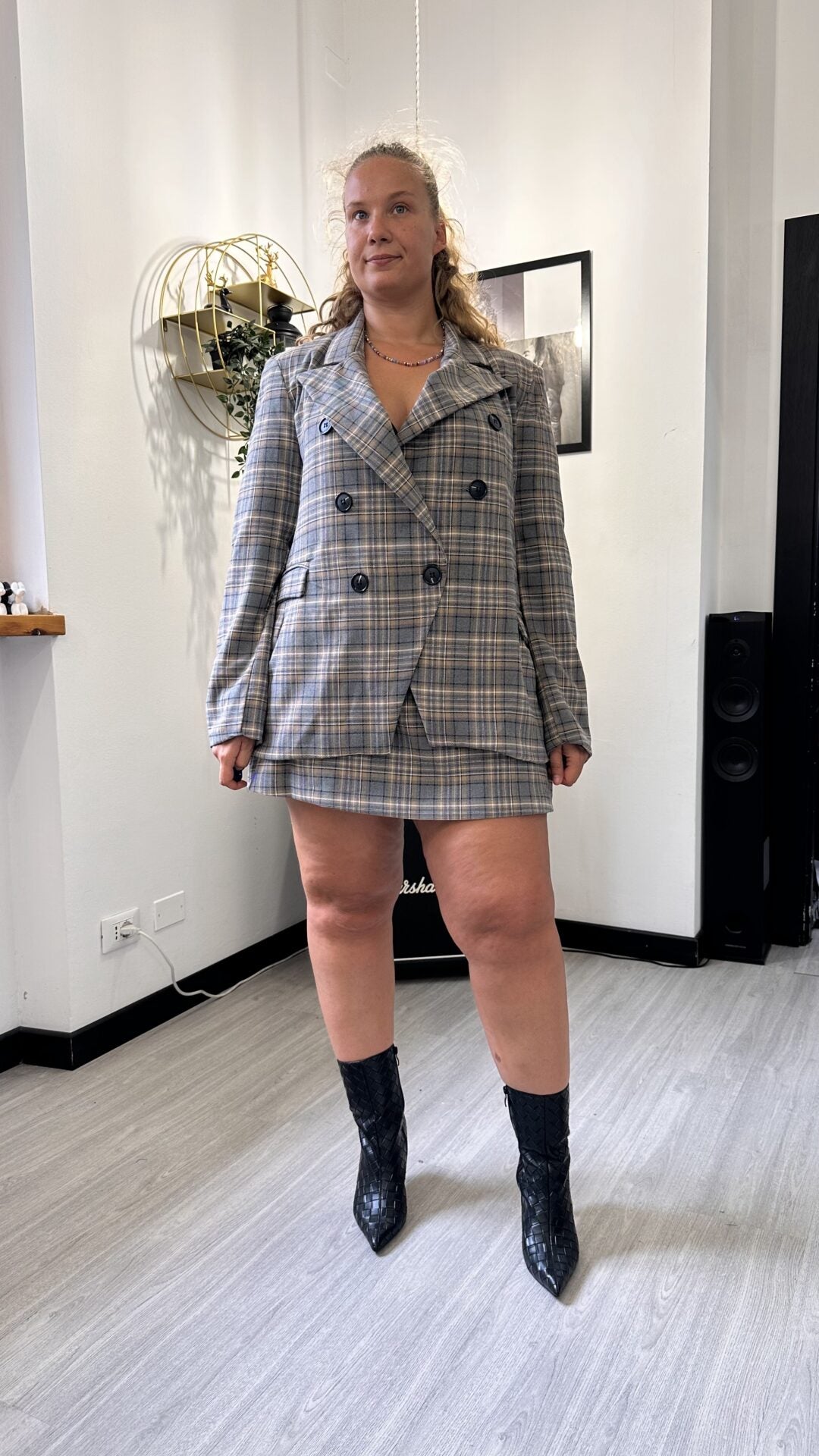 COORDINATO TARTAN GRIGIO