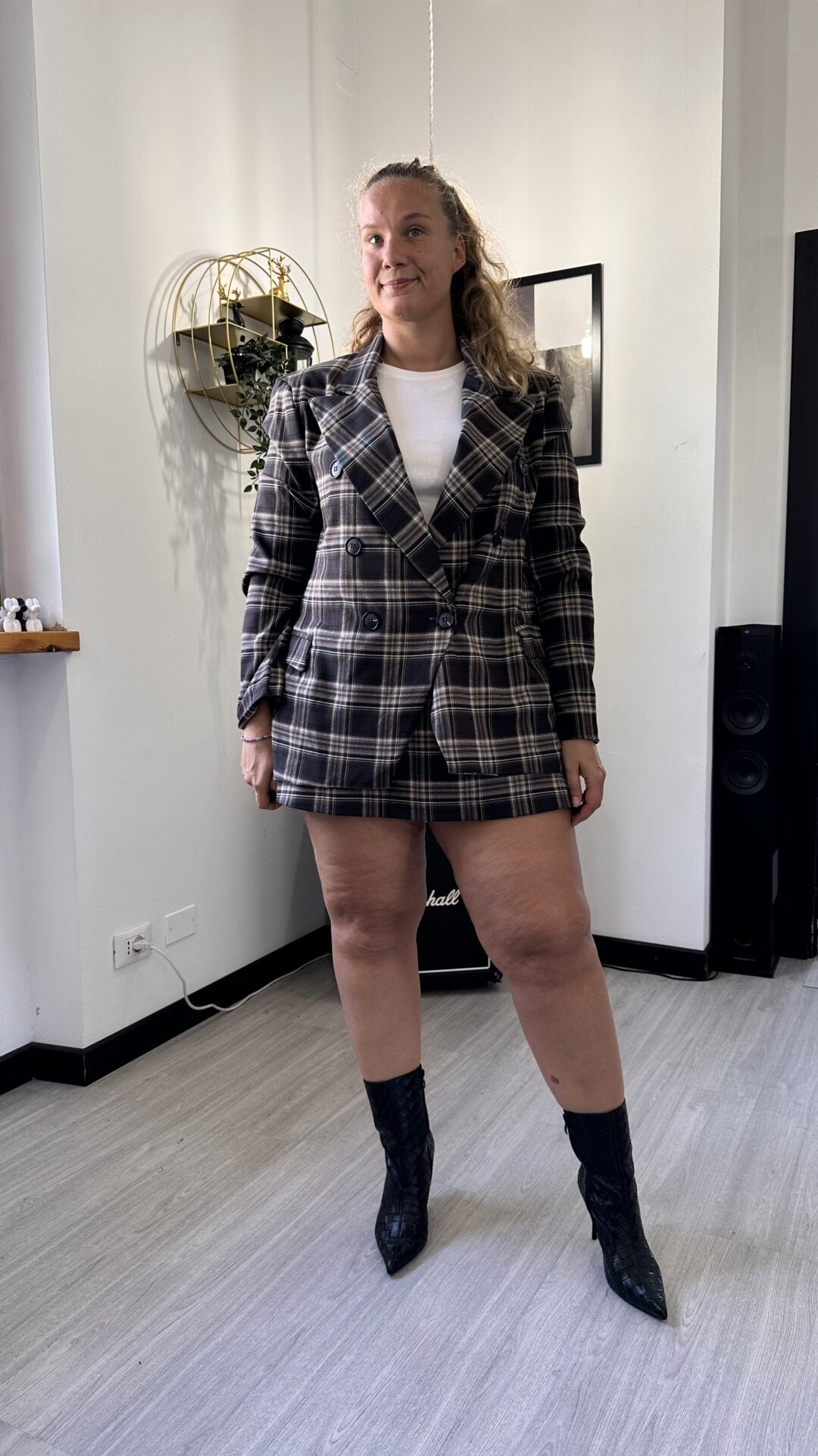 COORDINATO TARTAN MARRONE