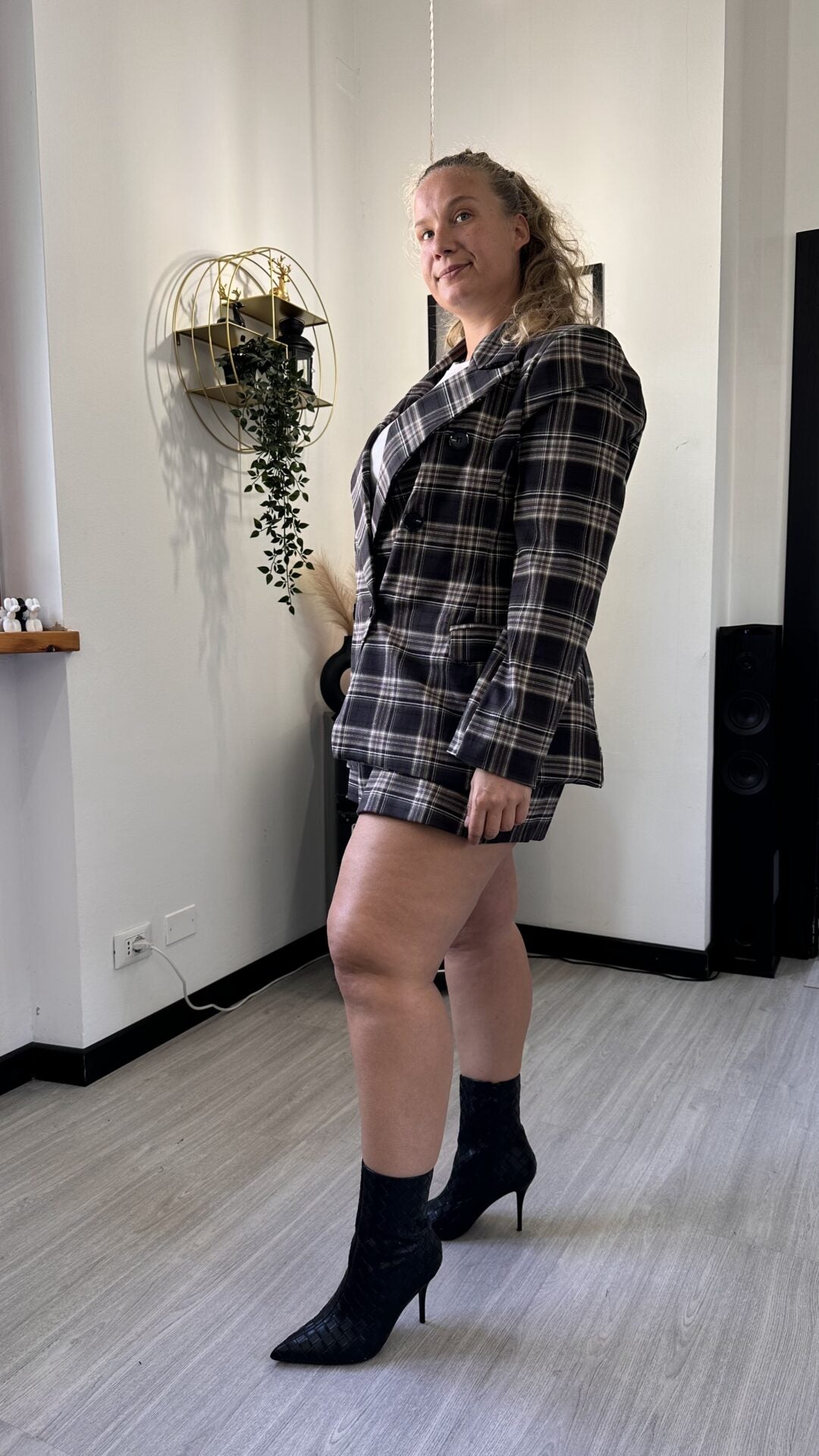 COORDINATO TARTAN MARRONE