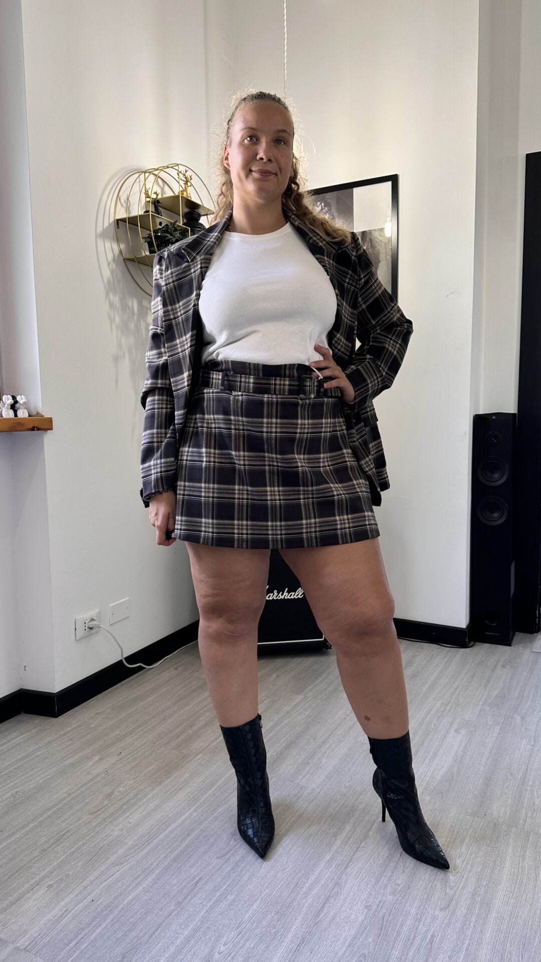 COORDINATO TARTAN MARRONE