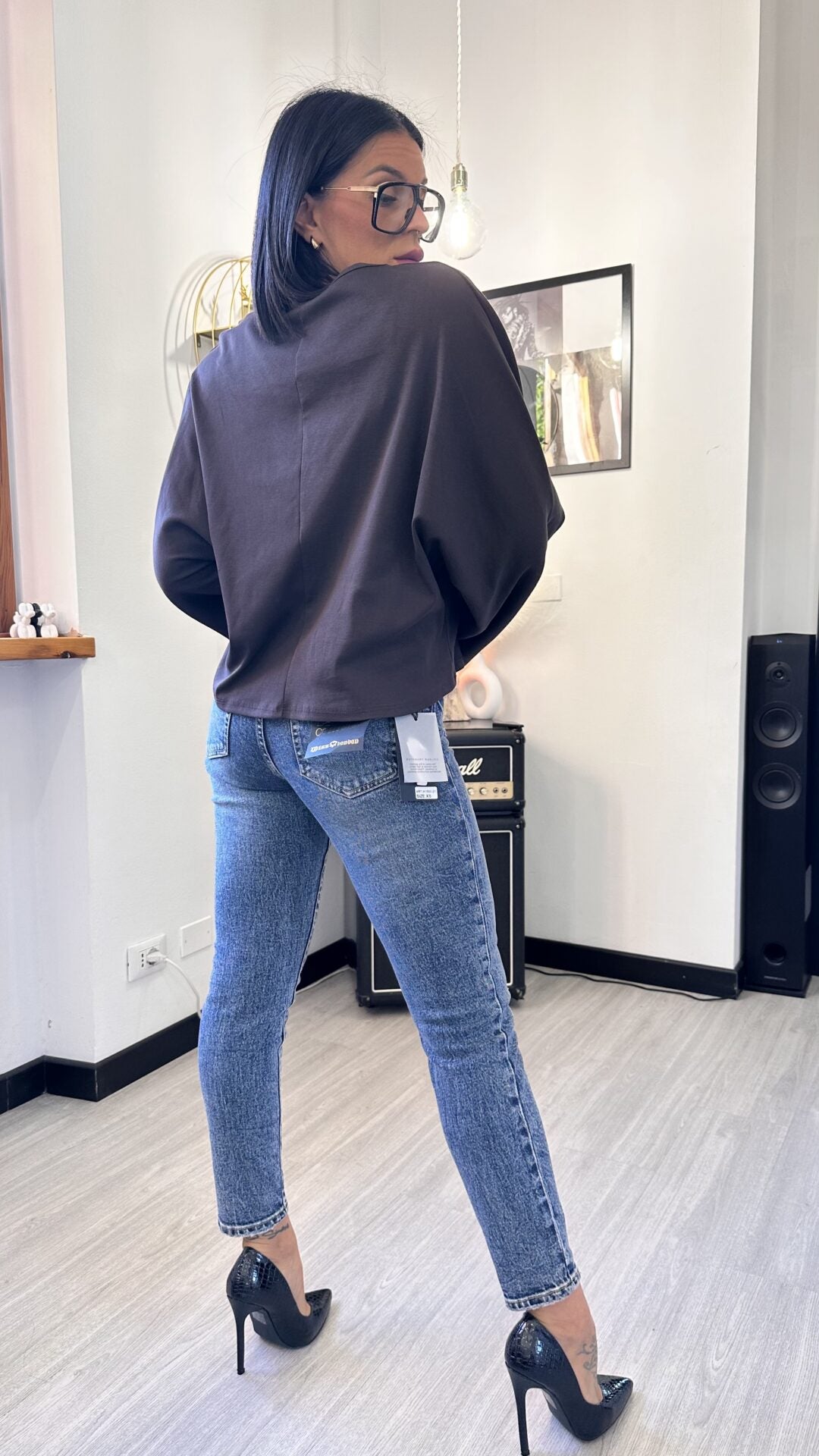 LONG SLEEVE OVER MARRONE