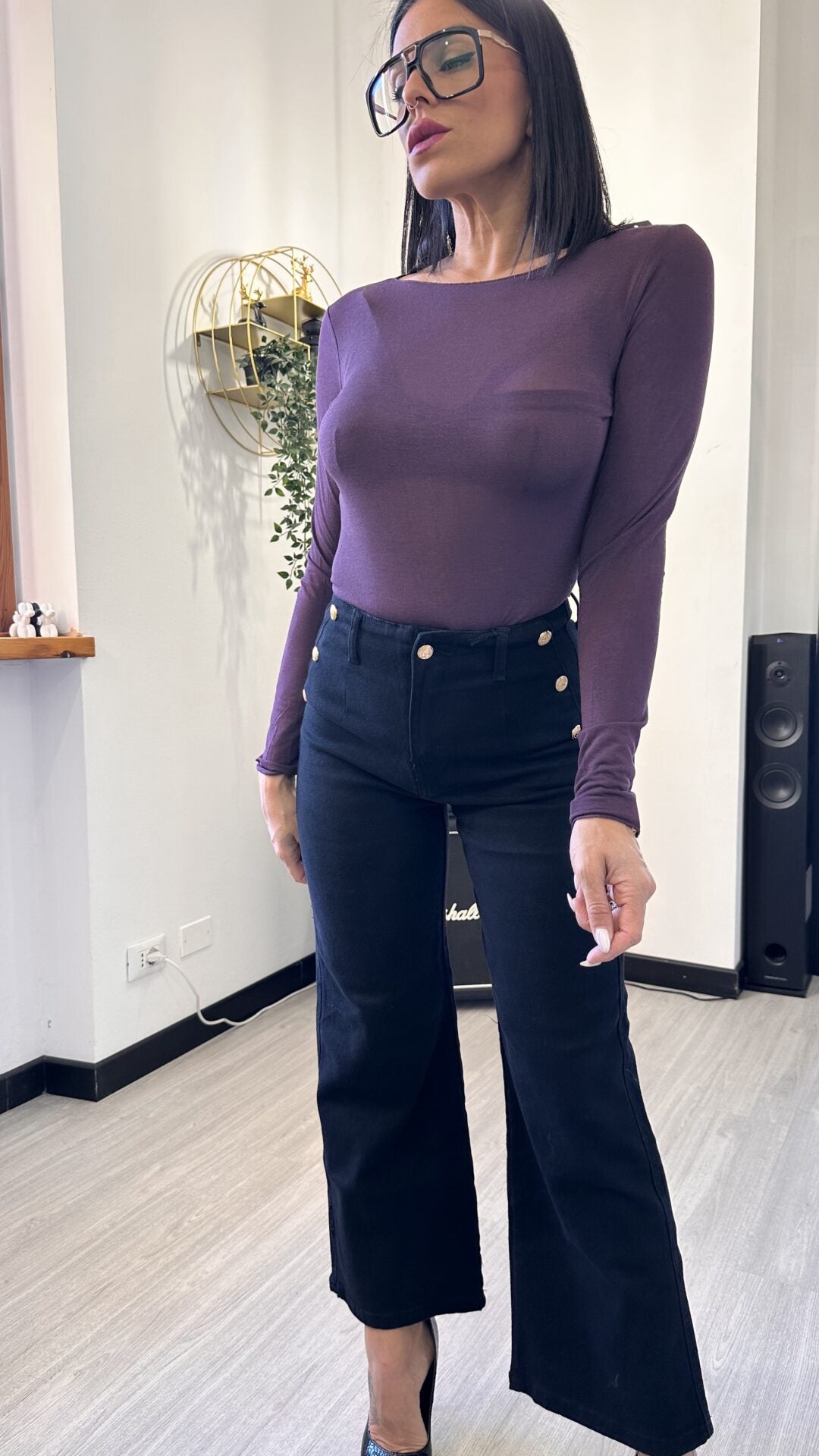 MAGLIA IN CASHMERE BORDEAUX