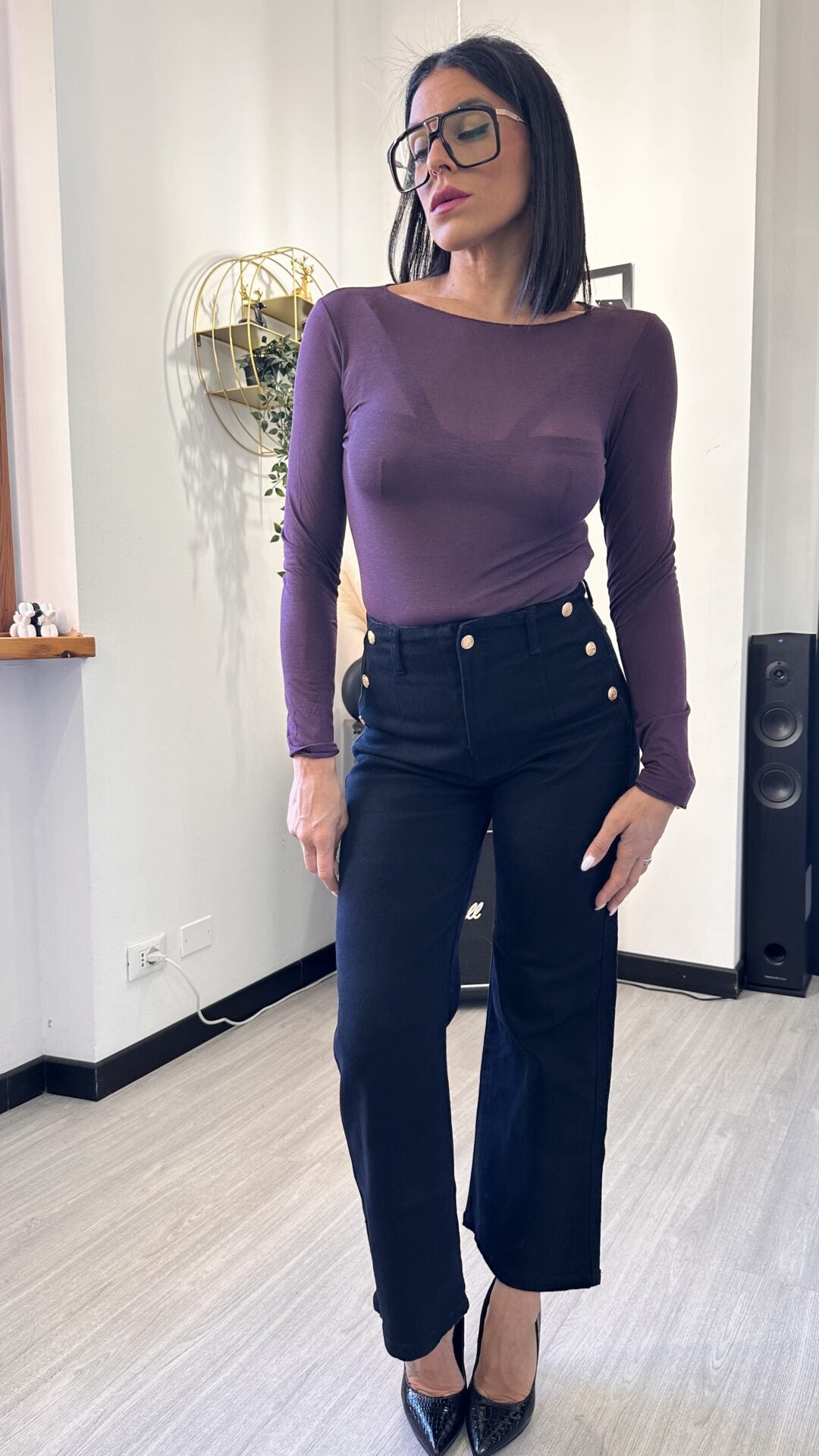 MAGLIA IN CASHMERE BORDEAUX