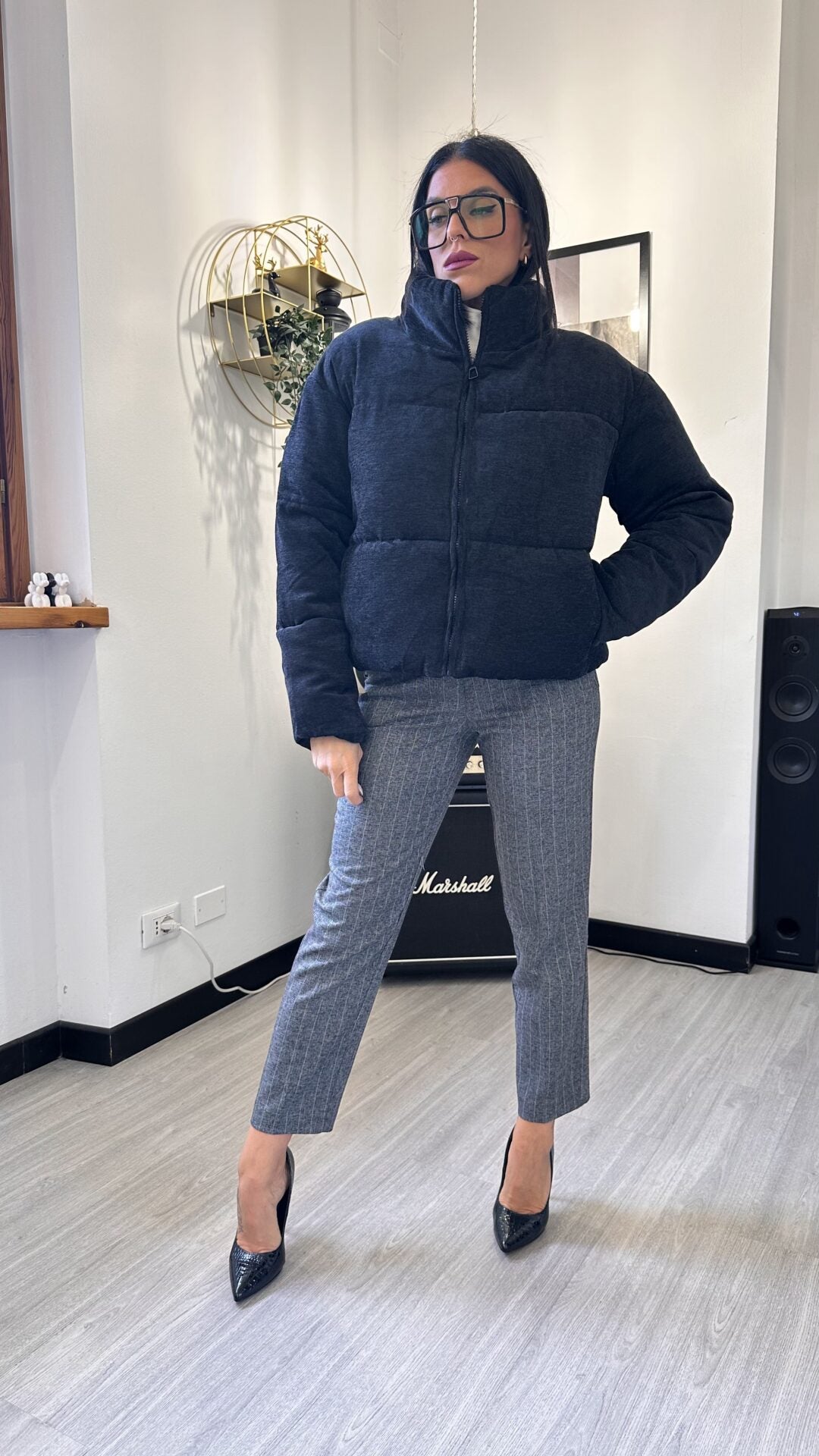 BOMBER IN TESSUTO NERO