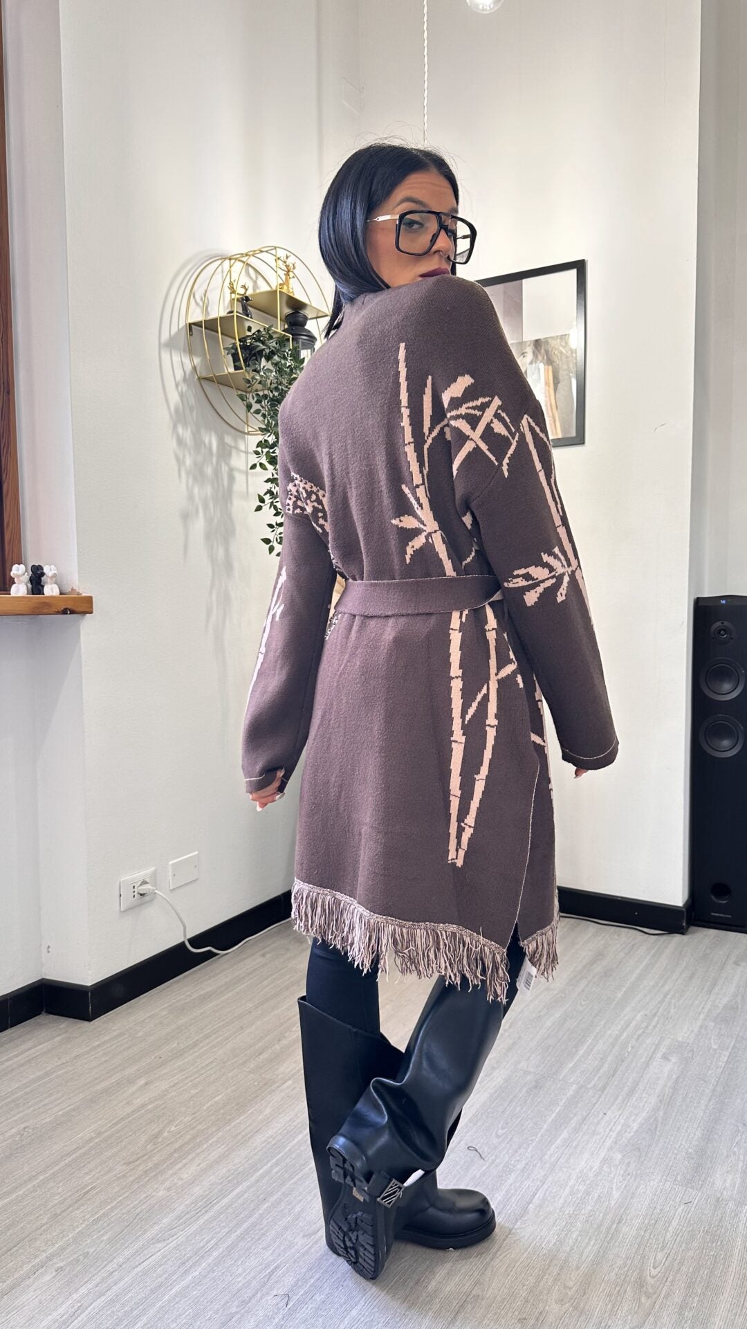 CARDIGAN TIGER MARRONE